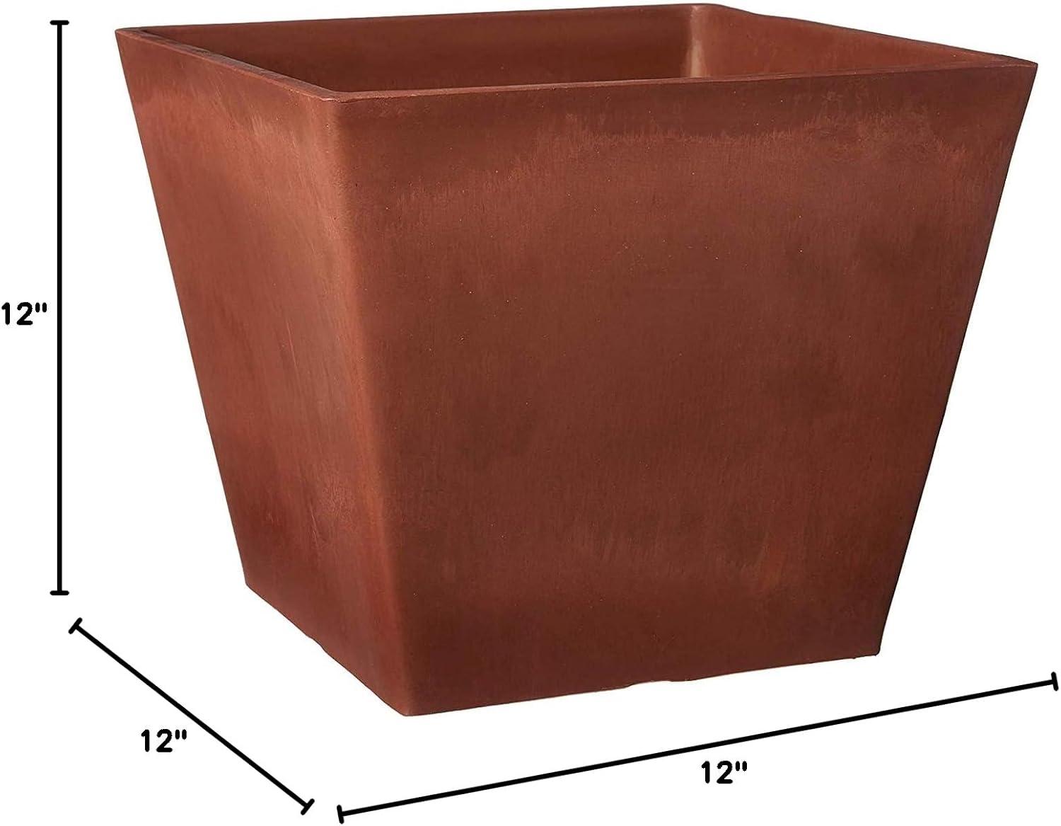 Terra Cotta 12" Recycled Composite Square Planter