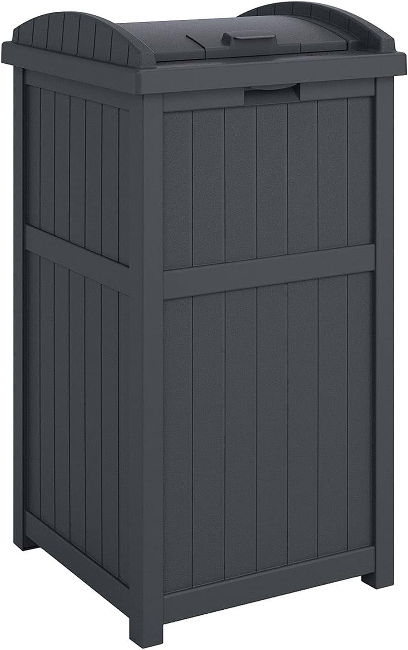 Suncast 30 Gallon Manual Lift Trash Hideaway Container