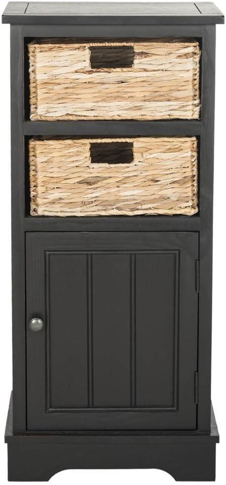 Connery Cabinet - Distressed Black - Safavieh.