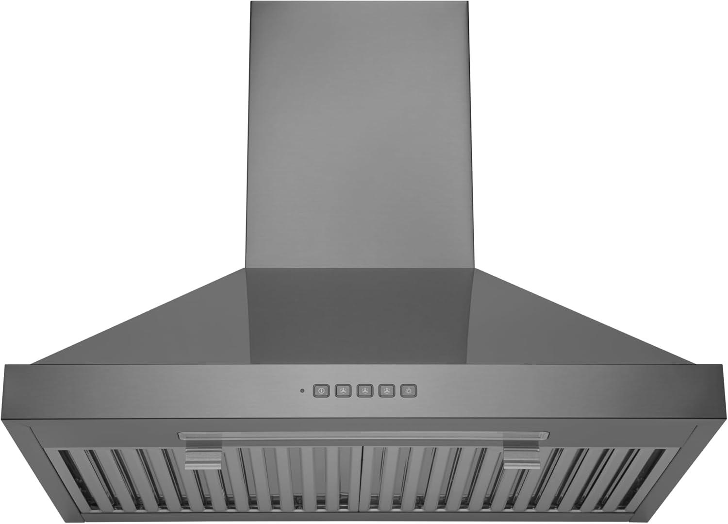 Hauslane 30" Stainless Steel Convertible Wall Range Hood with Baffle Filter