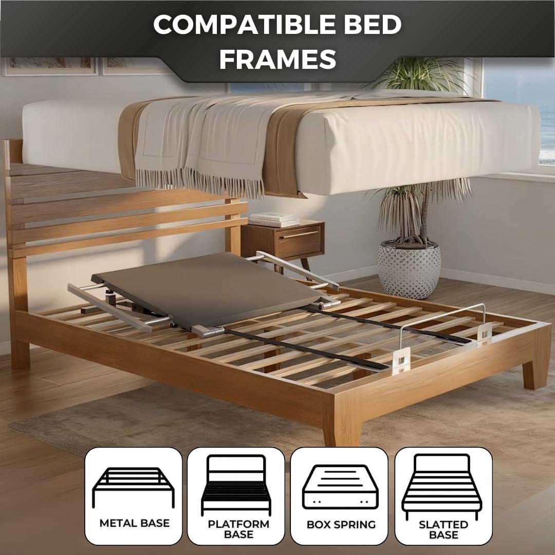 Boyd Sleep King Size Adjustable Base Kit - Lightweight Bed Riser with Wireless Remote, Fast Easy Assembly