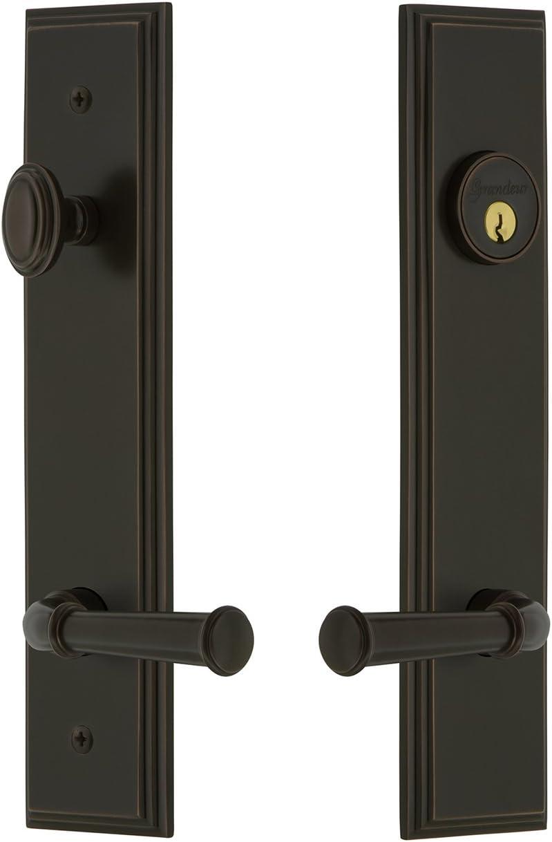 Timeless Bronze Tall Plate Entry Set with Georgetown Lever