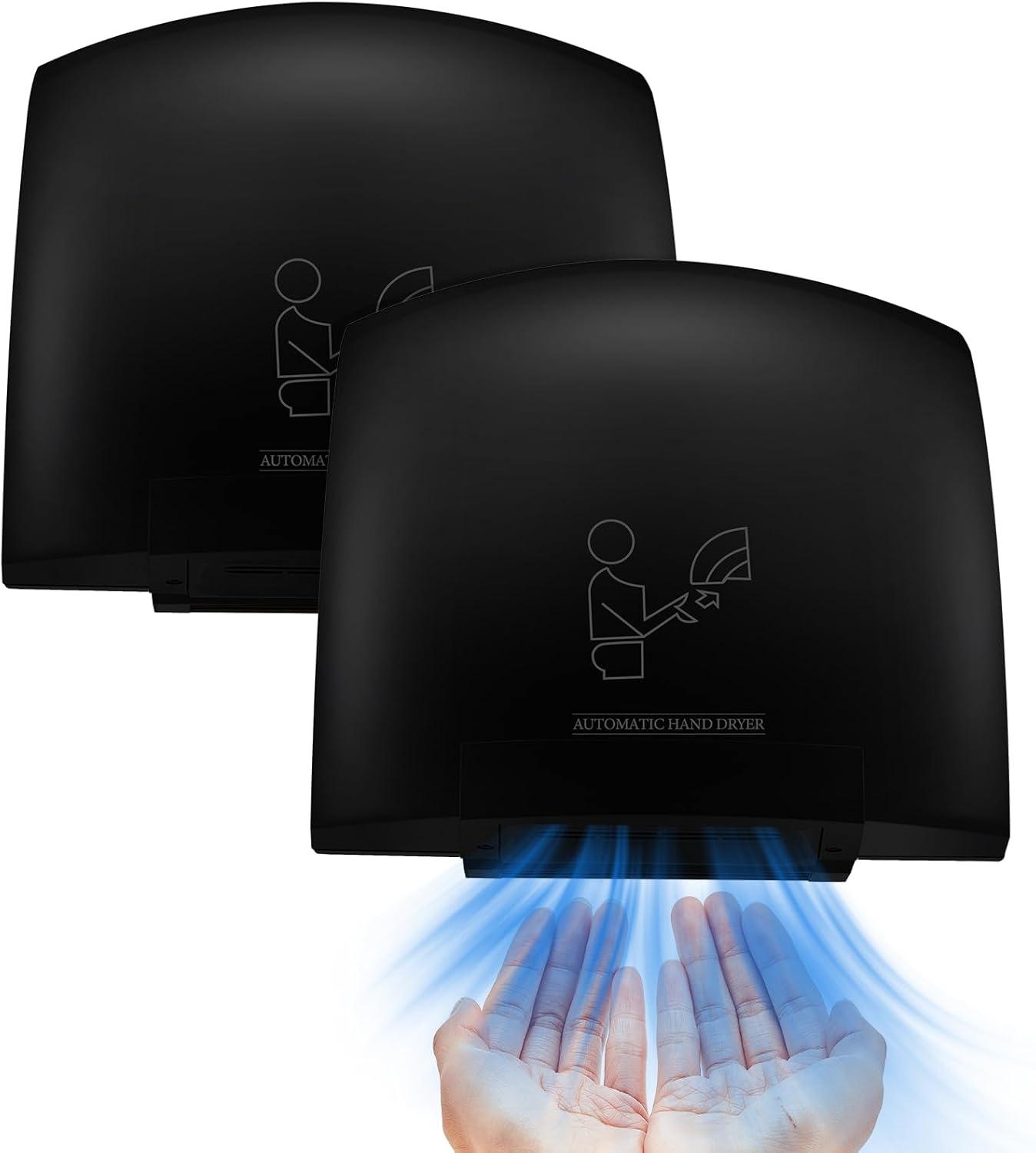 NATIONAL WINDOW 2 Pcs Electric Hand Dryer Commercial Compact Air Wiper Automatic Hand Air Dryer For Dry Machine Wall Business Home Household Restroom Office Mall, 110V,1200W