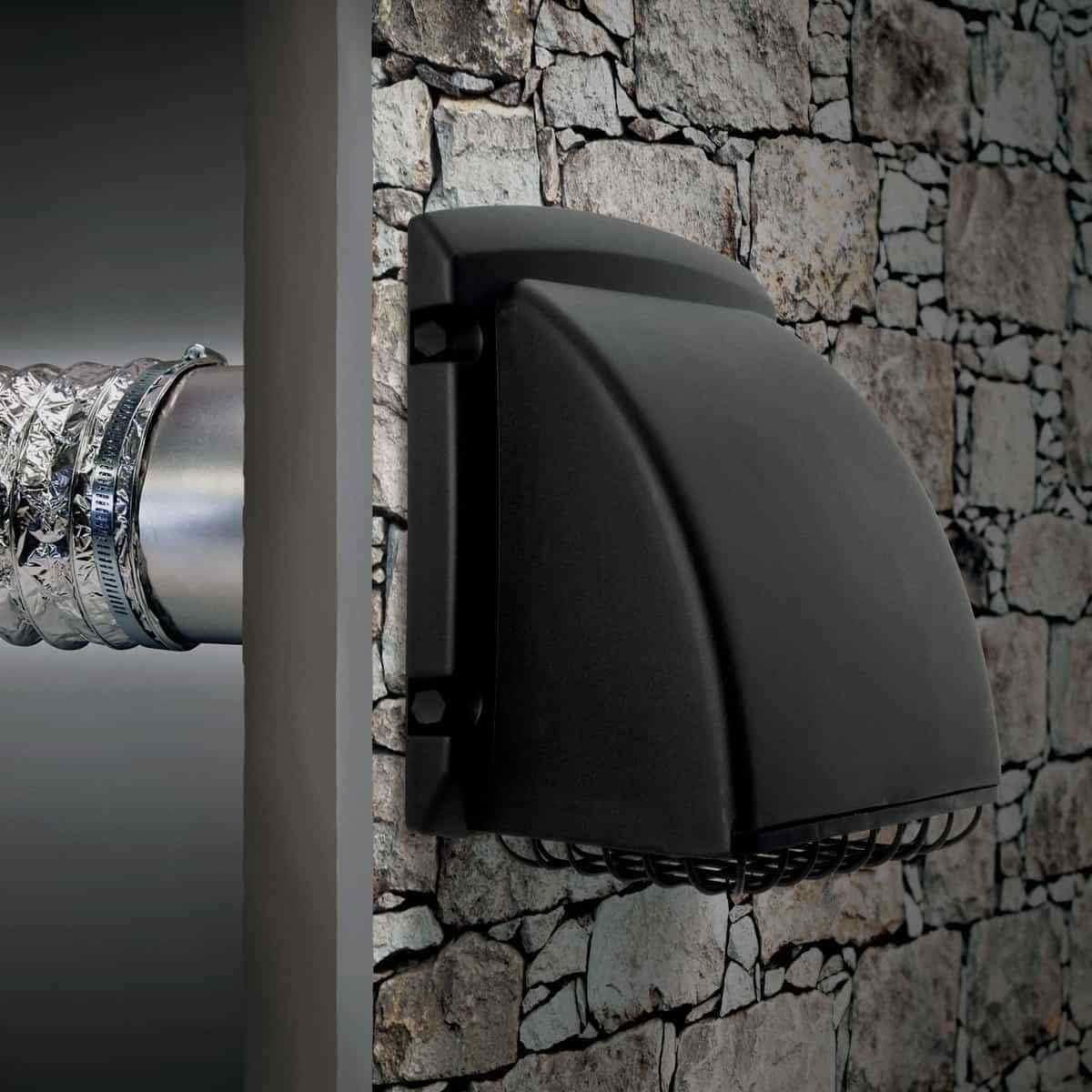4 inch Black Dryer Vent Hood with Pest Guard BPMH4BLKZW6