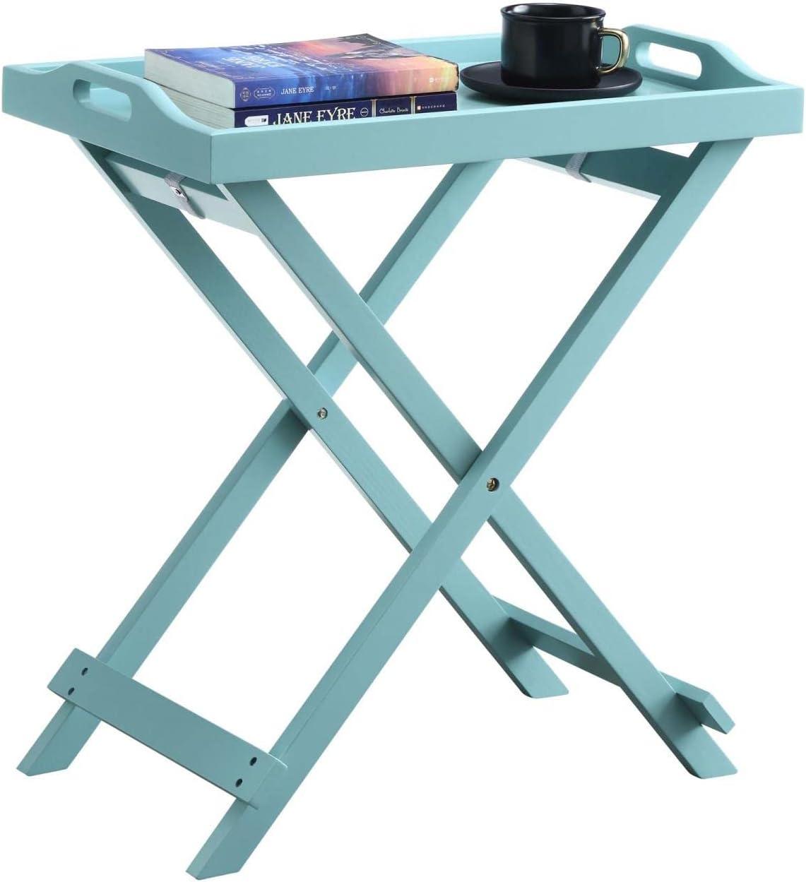 Sea Foam 22" Contemporary MDF Folding Tray Table