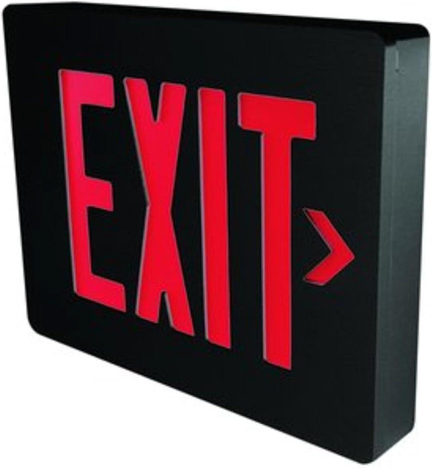 Black LED Thermoplastic Emergency Exit Sign