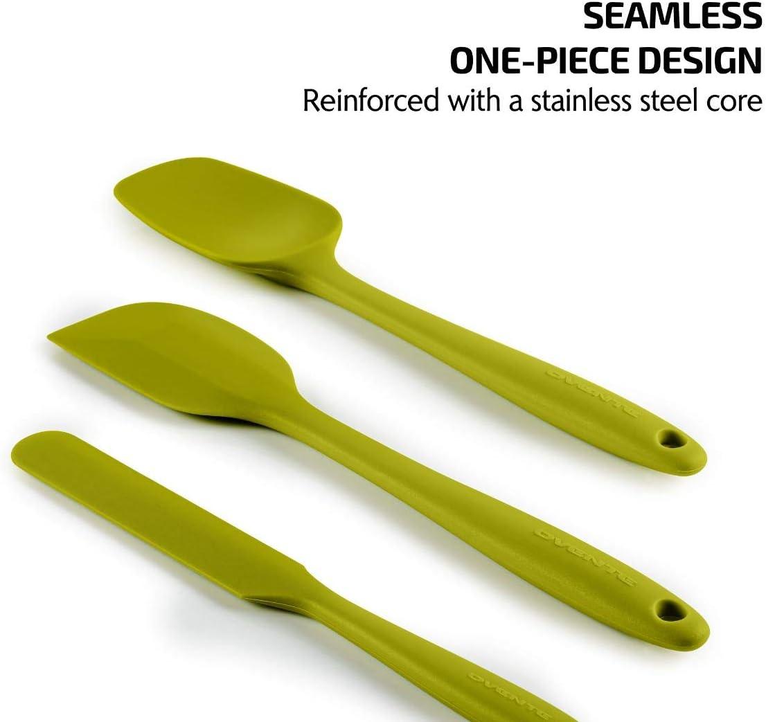 OVENTE Silicone Spatula , Food Grade Rubber Spatulas Heat Resistant w/ Stainless Steel Core & Seamless Design, Non Stick Rubber Spatula for Mixing, Baking & Cooking, 5 Pieces & Reviews | Wayfair