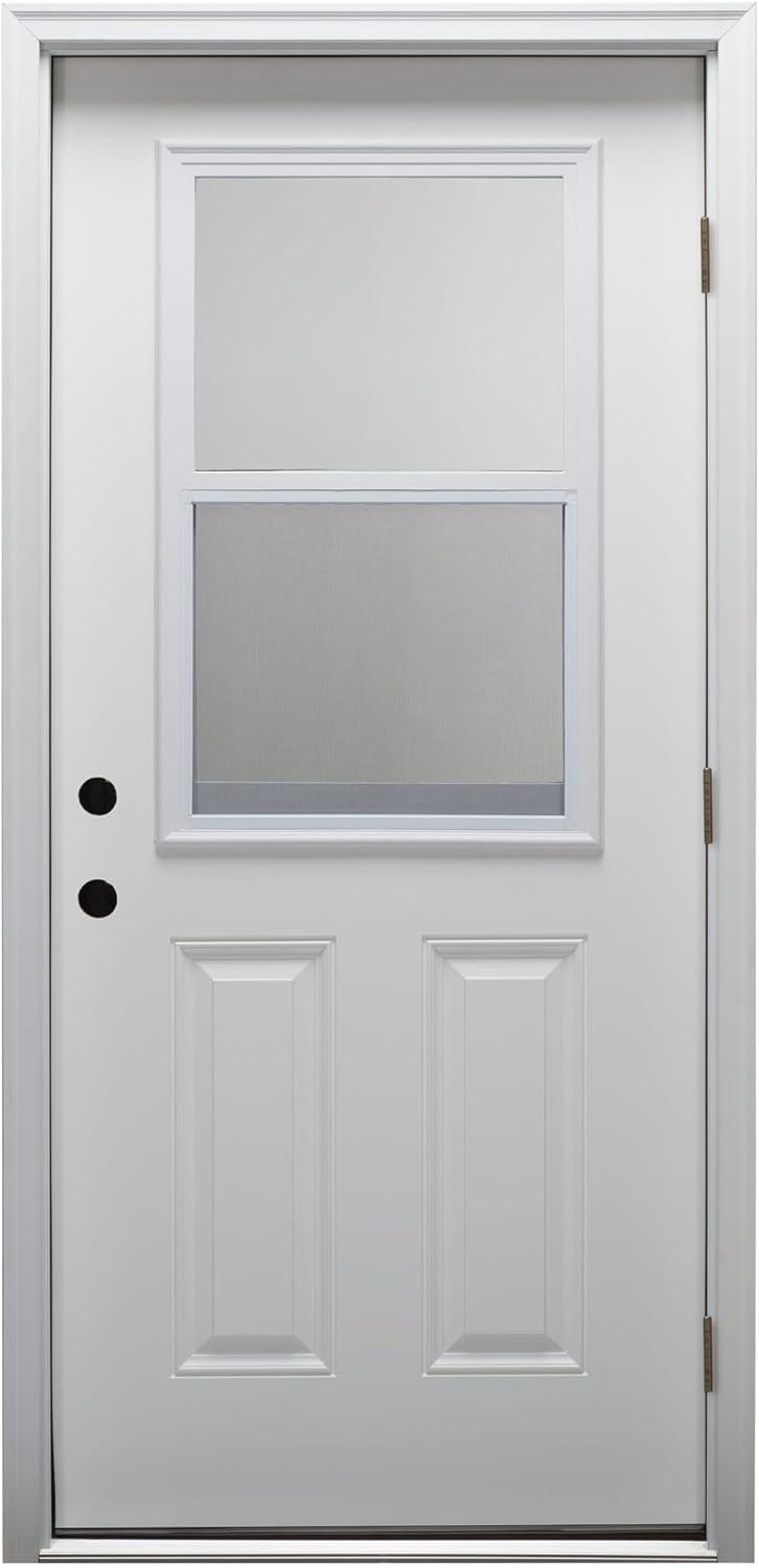 MMI DOOR Clear Glass 80'' Paneled Fiberglass Front Entry Doors