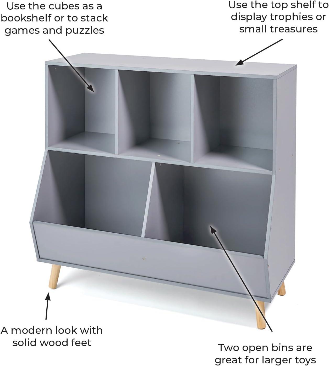 5-Bin Storage Cubby With Feet