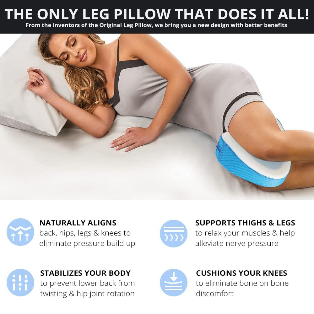 Contour Legacy Cool Side Sleeper Leg & Knee Wedge Pillow Cushion