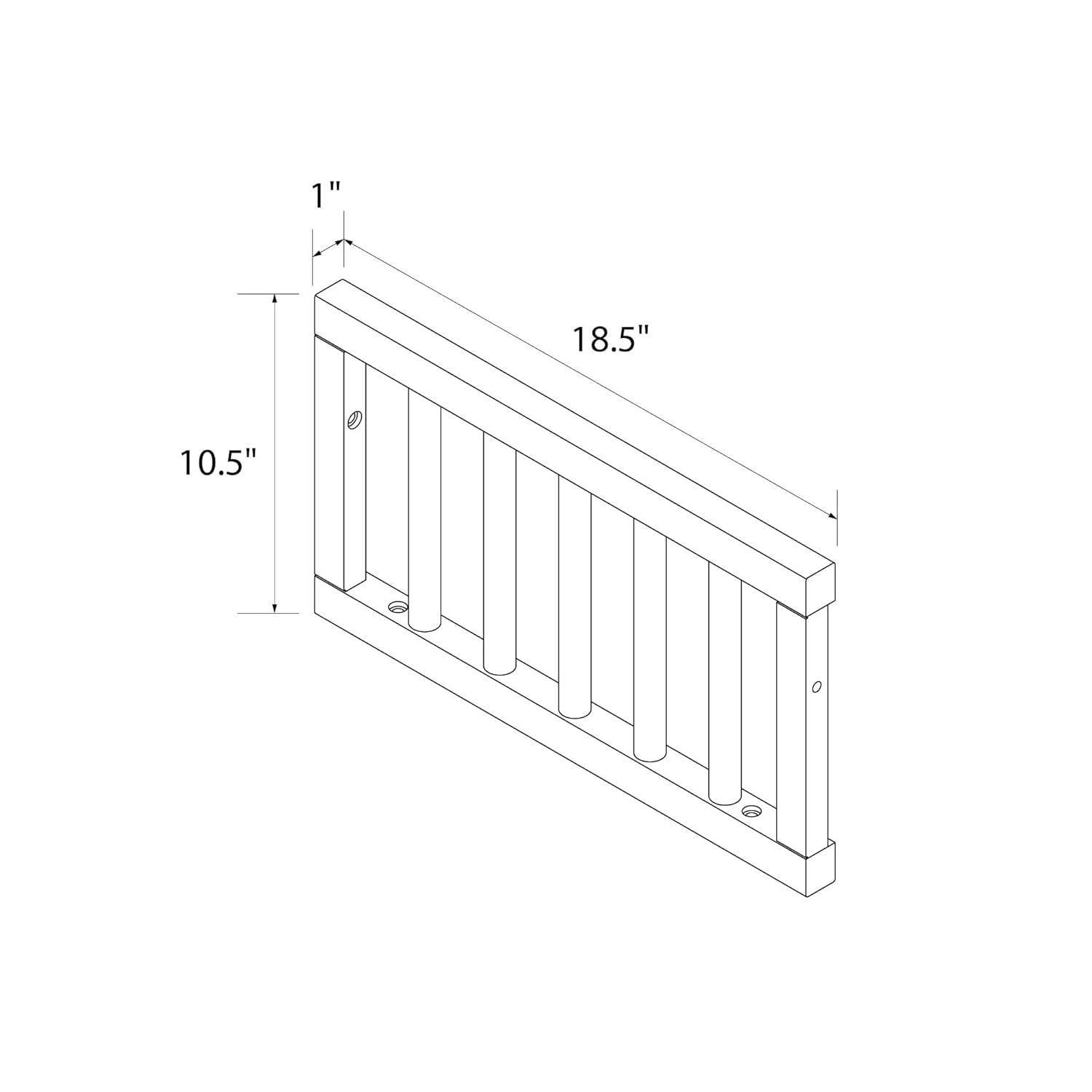 Little Seeds Little Seeds Aviary Toddler Rail with Spindles, White