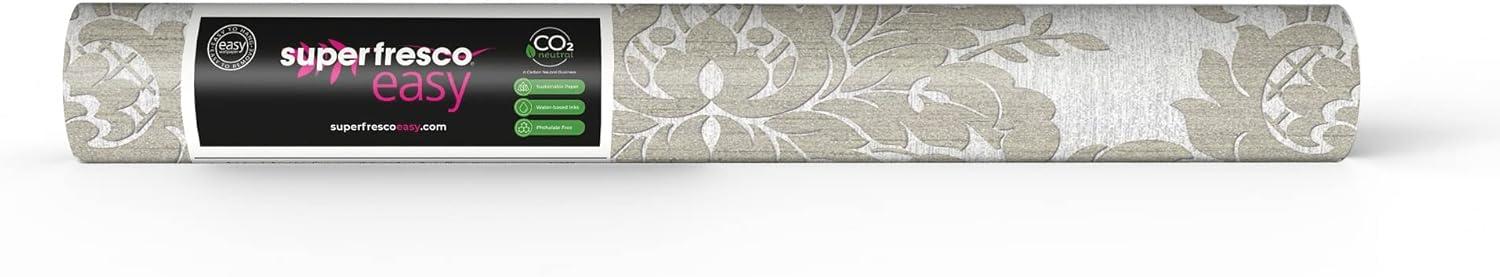 Archive Damask Grey Wallpaper