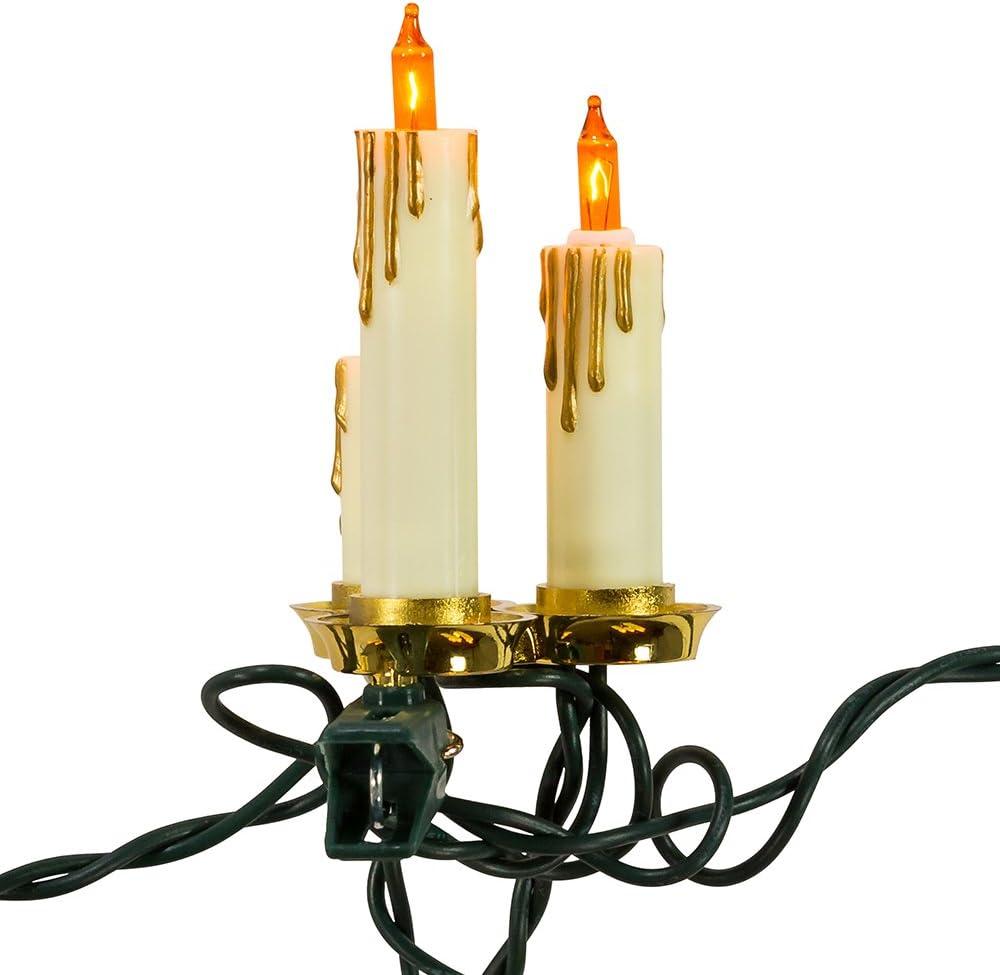 Kurt Adler Kurt Adler Indoor UL 15-Light Triple Candle Light Set, 12ft