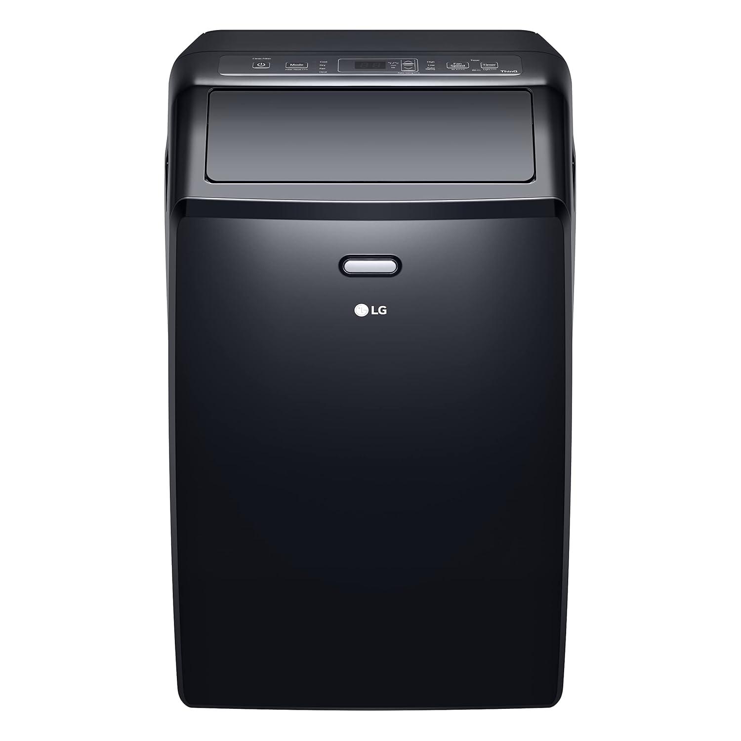 10,000 (DOE) BTU 115-Volt Portable Air Conditioner Cools 450 Sq. Ft. with Dehumidifier and Wi-Fi in Black