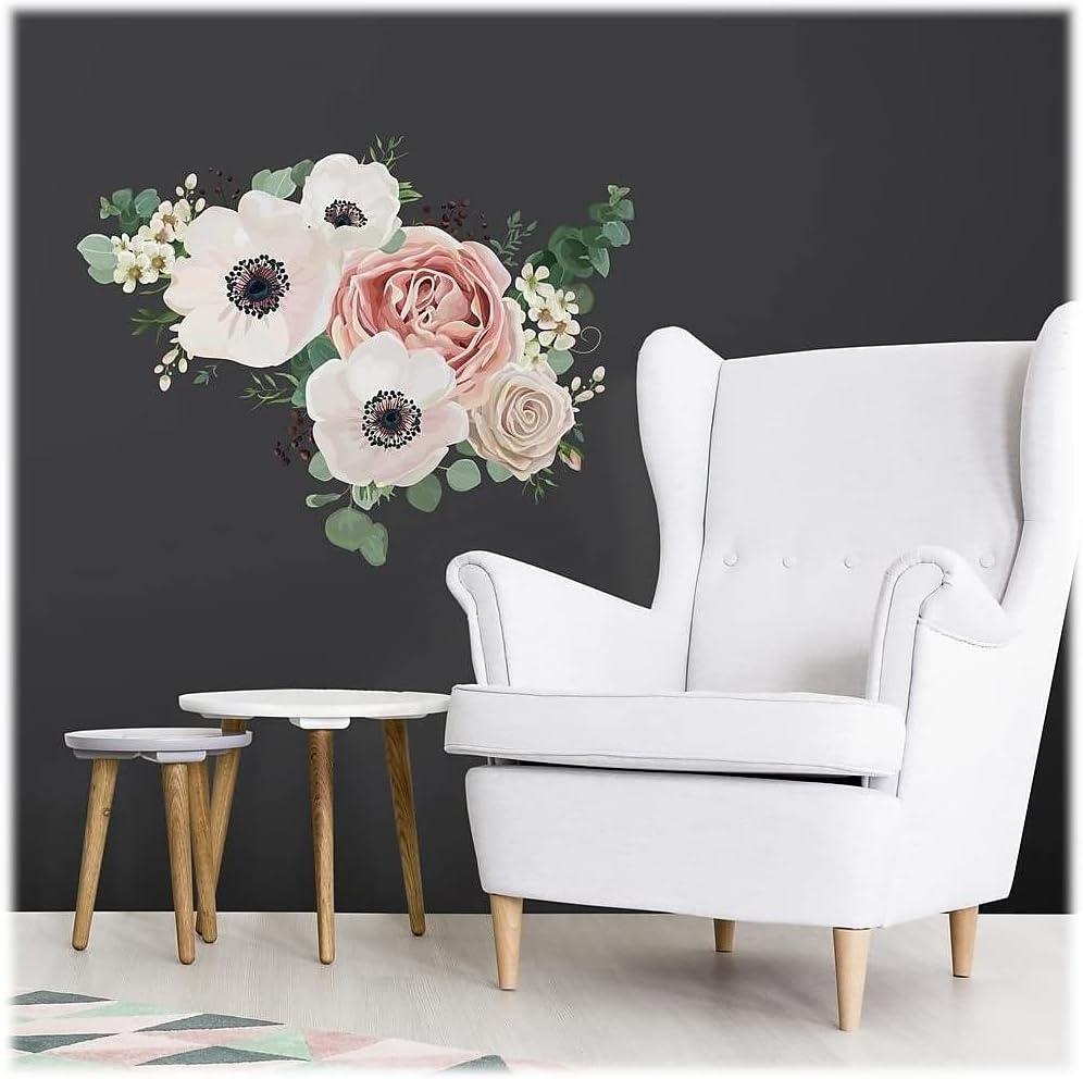 Fresh Floral Peel and Stick Giant Wall Decal - RoomMates: Vinyl, Self-Adhesive, Modern Decor, 7 Pieces