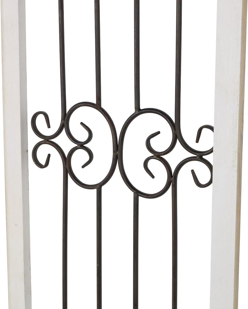 DecMode Decoración de Pared de Metal y Madera Inspirada en Puertas Arqueadas Rústicas 72" de Alto x 19 de Largo, Acabado en Marrón Desgastado con Carácter Orgánico