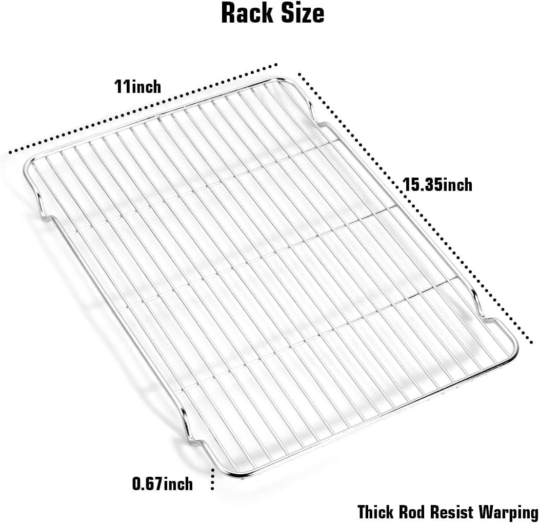 Stainless Steel Baking Sheet and Cooling Rack Set, 16 x 12 Inch