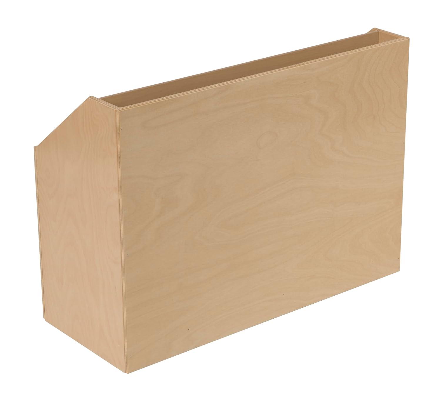 Birch Veneer Mobile Big Book Storage with 4 Compartments