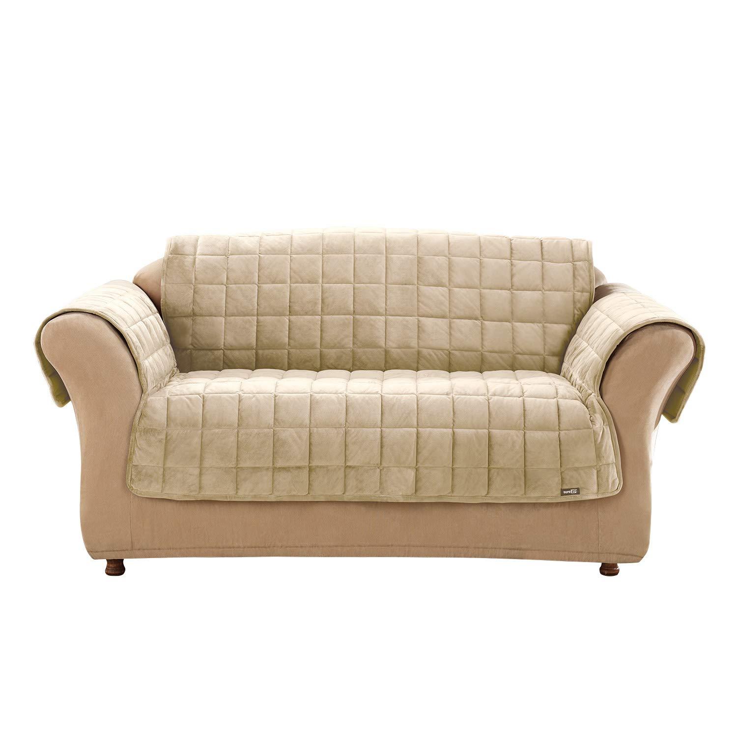 SureFit  Deluxe Pet Sofa Furniture Cover Ivory