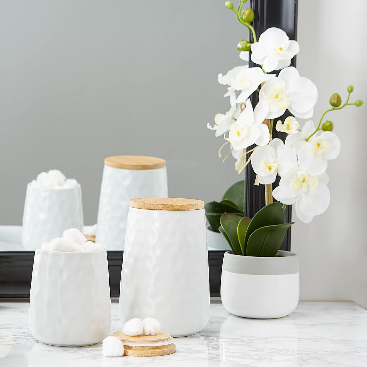 Gracie Oaks Ceramic / Porcelain Canister - Set of 2 (Set of 2)