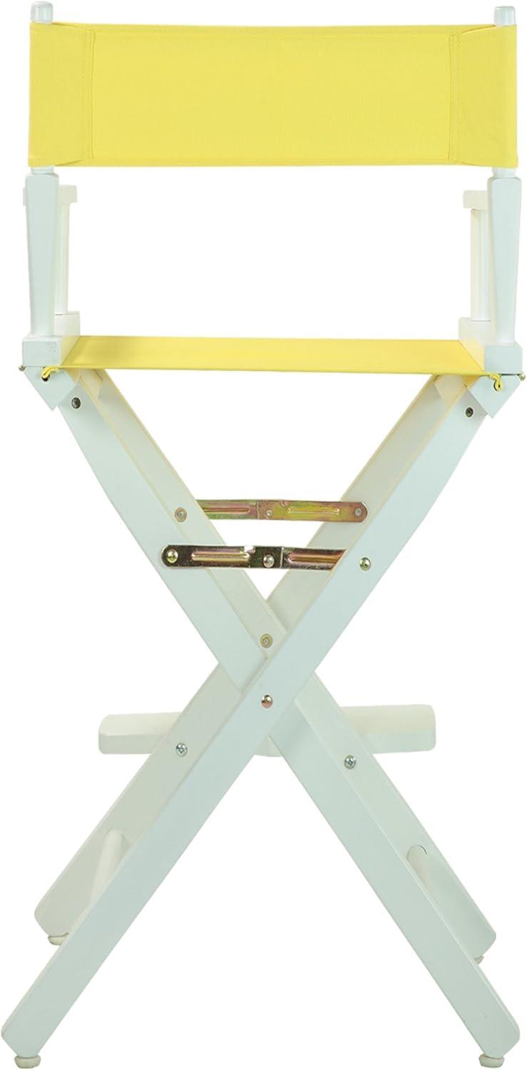 "30" Director's Chair White Frame-Yellow Canvas"