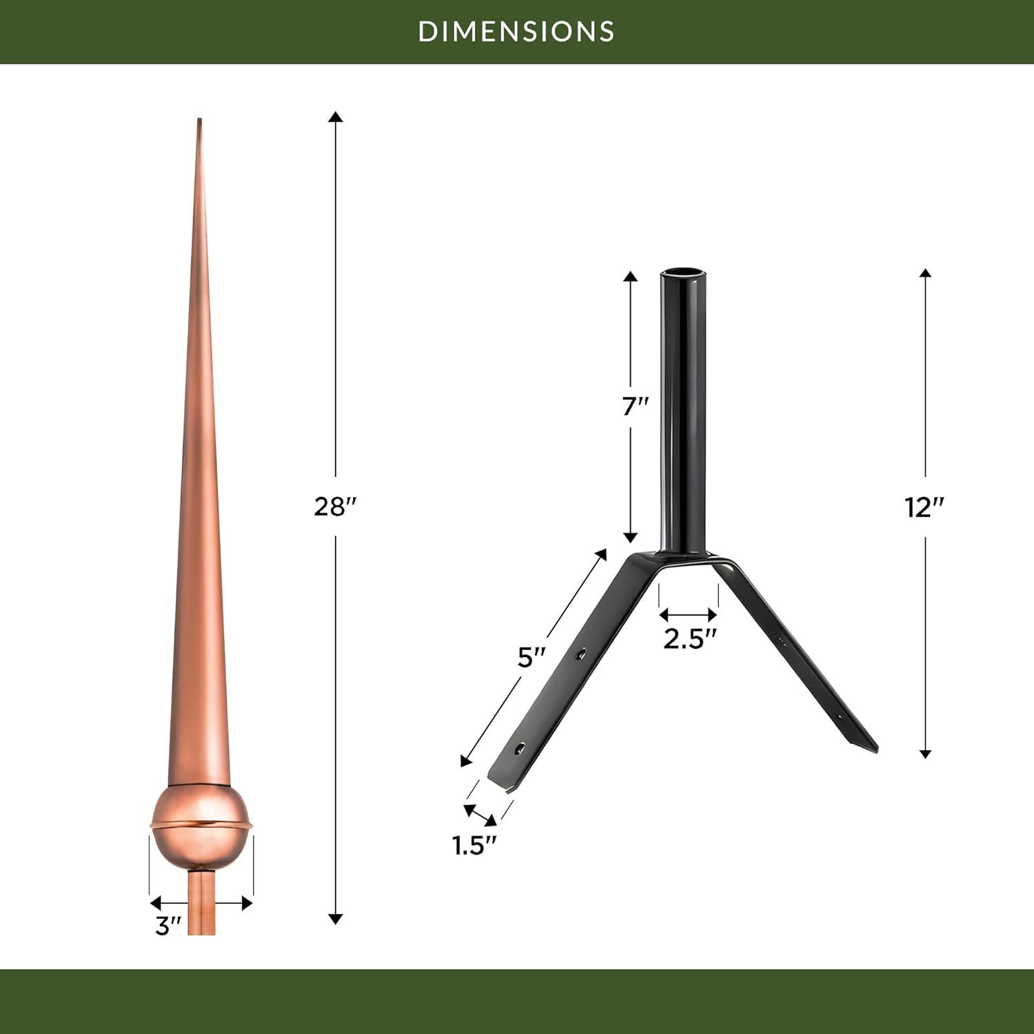Good Directions Gawain Metal Rooftop Finial
