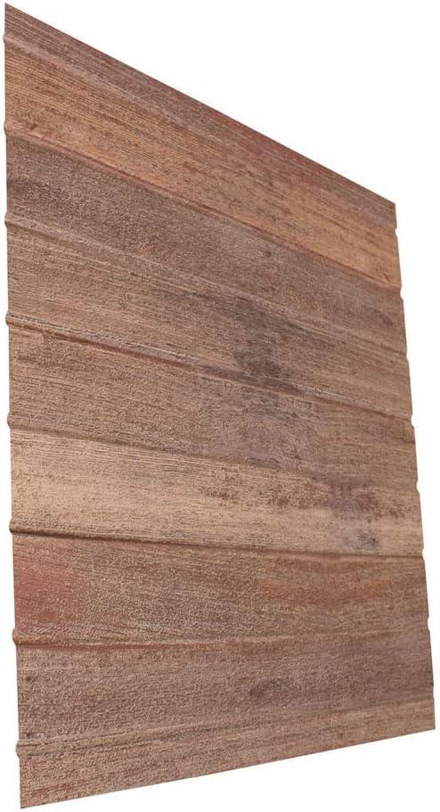 Faux Wood Plank Fire Rated Panel 24'' L x 24'' W Textured PVC Drop-In Ceiling Tile (Set of 10)