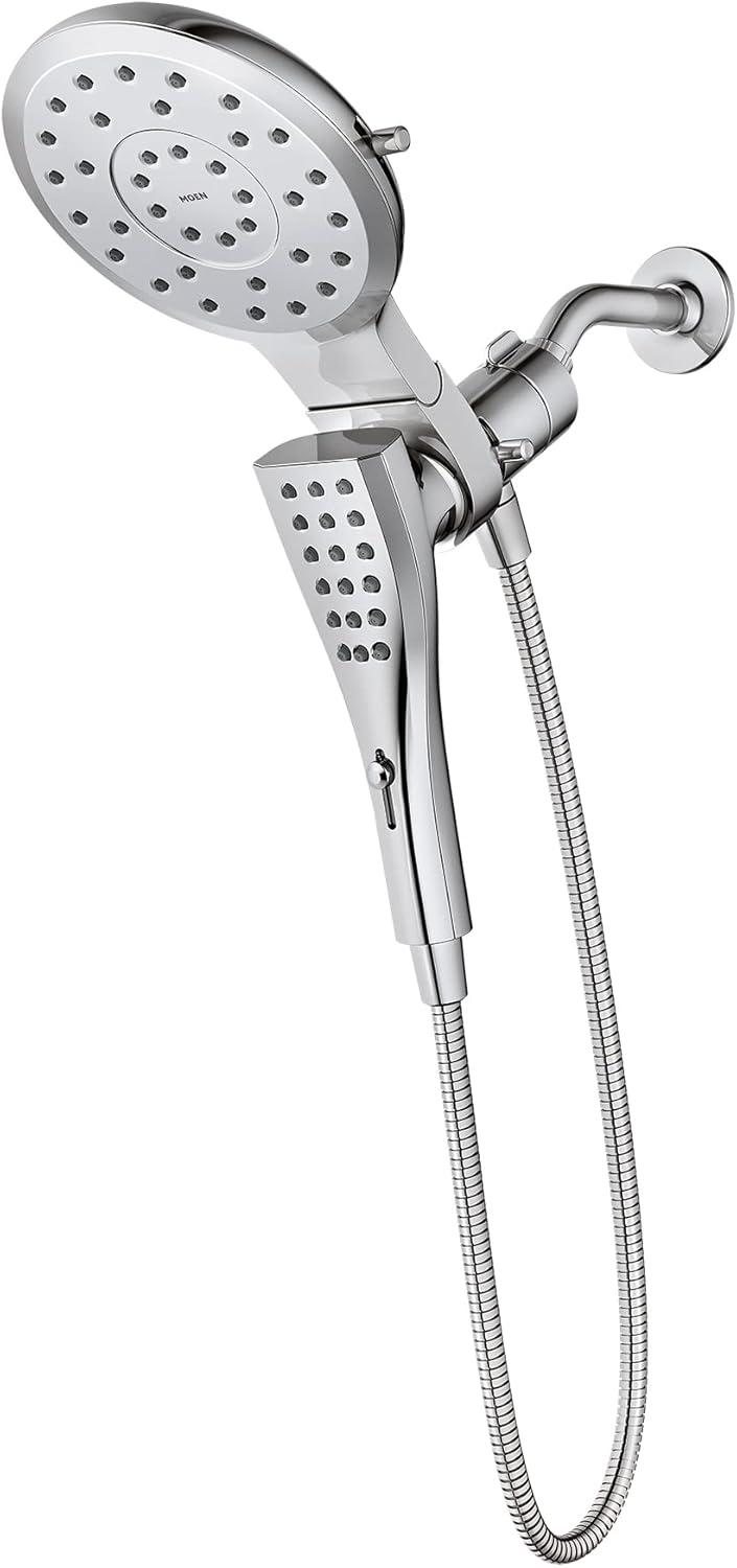 Chrome 8-Setting Round Rain and Hand Shower Combo