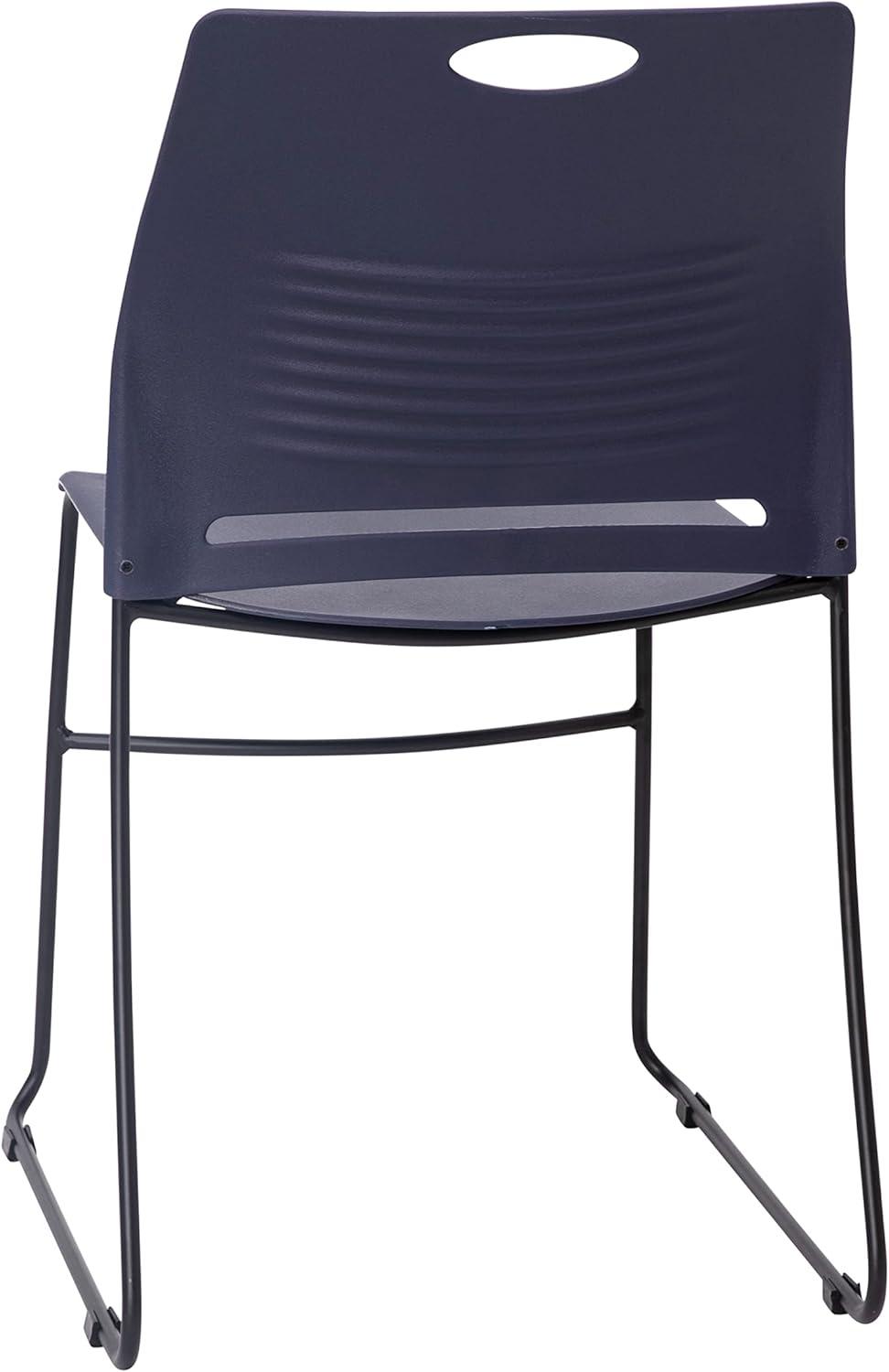 Flash Furniture Hercules Series Commercial Grade 660 LB. Capacity Plastic Stack Chair with Steel Sled Base
