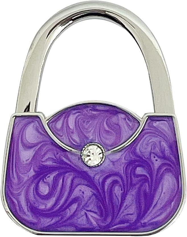 Purple and Silver Foldable Purse Hook Hanger