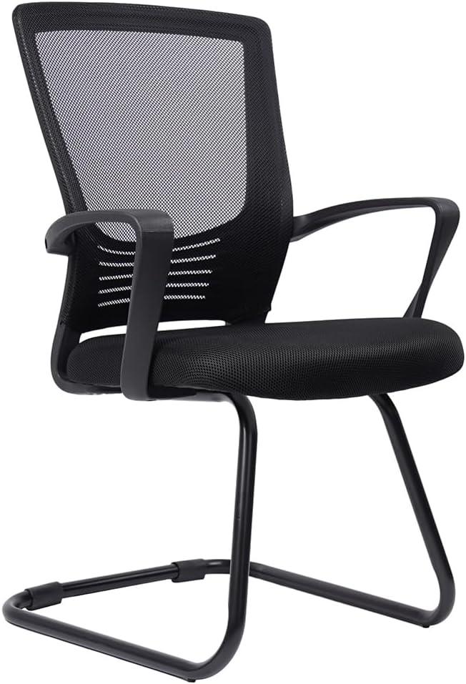 Office Guest Chair with Lumbar Support Mid Back Mesh Space Air Grid Series Reception Conference Room