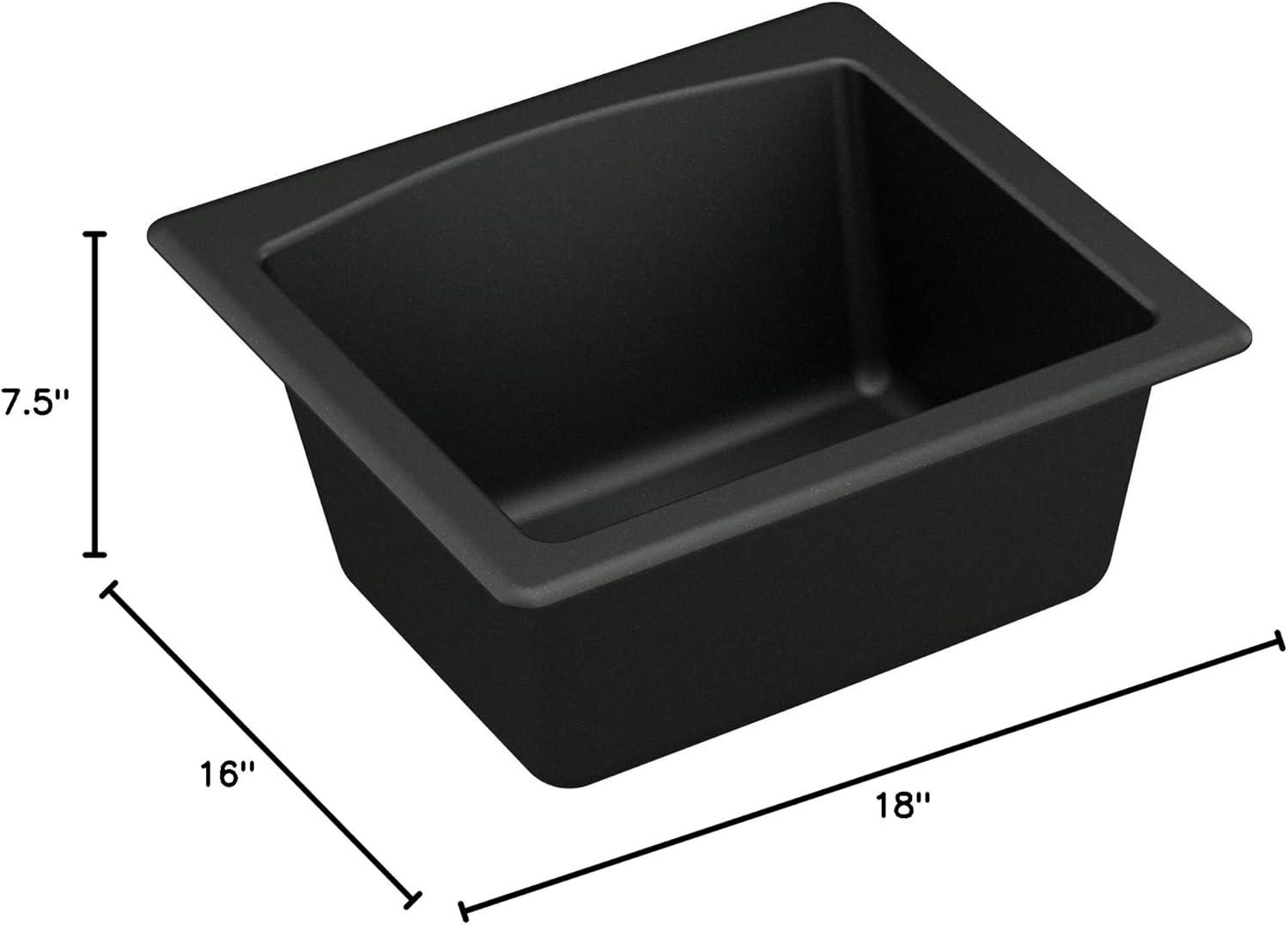 Karran Quartz Composite 18'' X 16'' Single Bowl Drop-in or Undermount Kitchen Sink