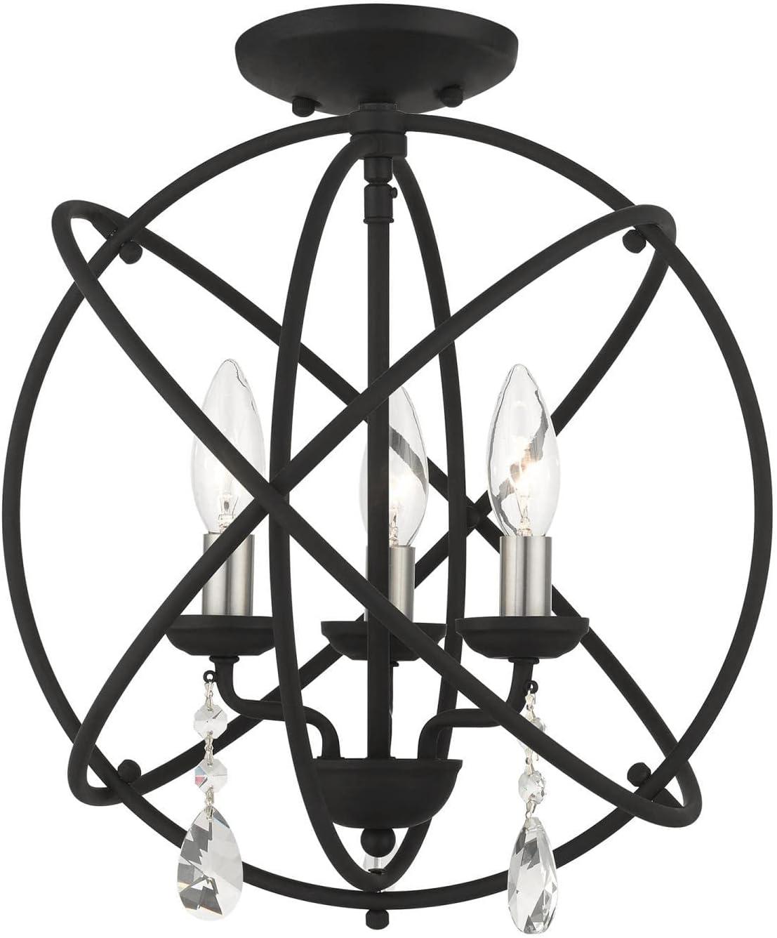 Livex Lighting Aria 3 - Light Chandelier in  Black