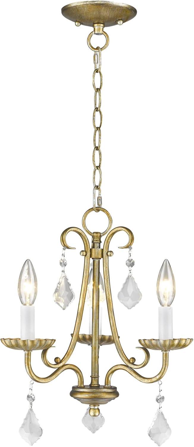 Livex Lighting Daphne 3 - Light Chandelier in  Antique Gold Leaf