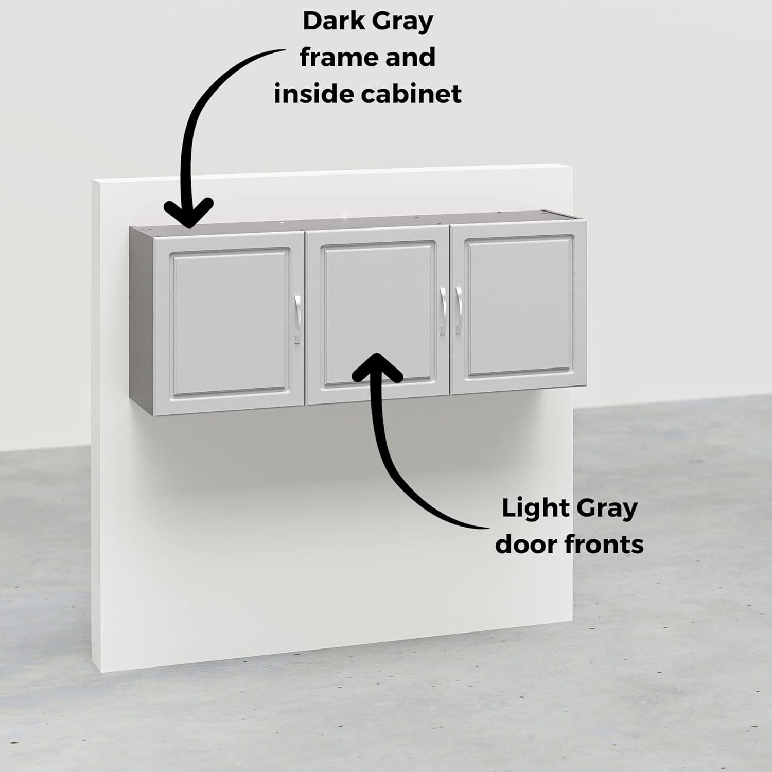 Kendall 54" Wall Cabinet, Graphite Gray/Light Gray