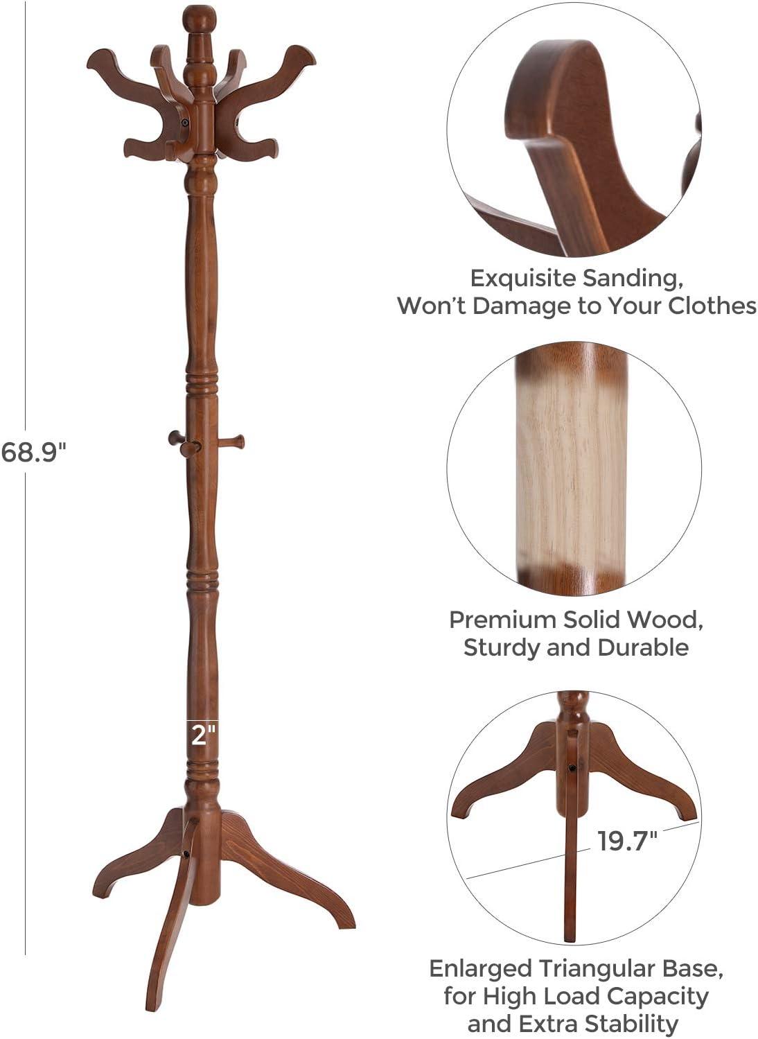 Red Barrel Studio® Coat Rack Free Standing With 11 Hooks