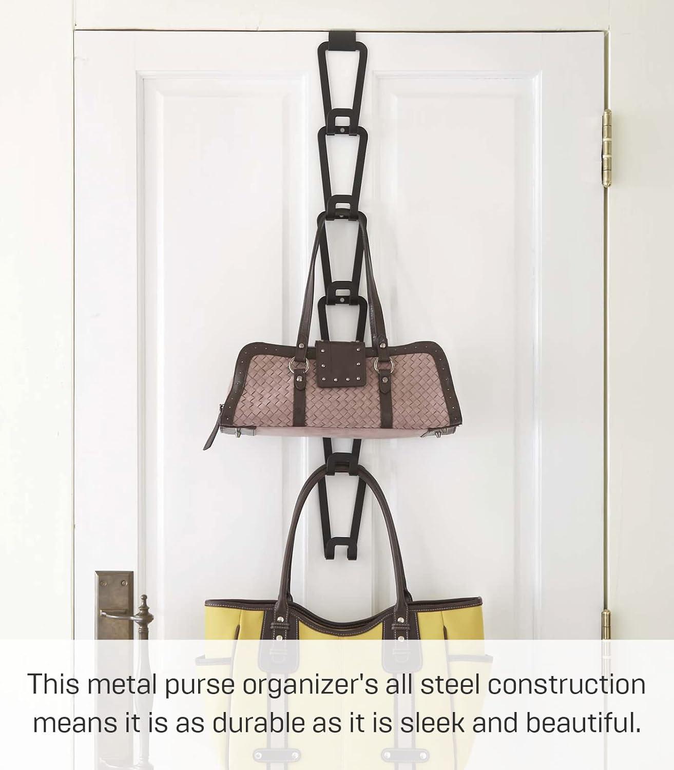 Yamazaki Home Yamazaki Home Chain Link Bag Holder - Closet Storage Hanging Organizer Rack, Steel