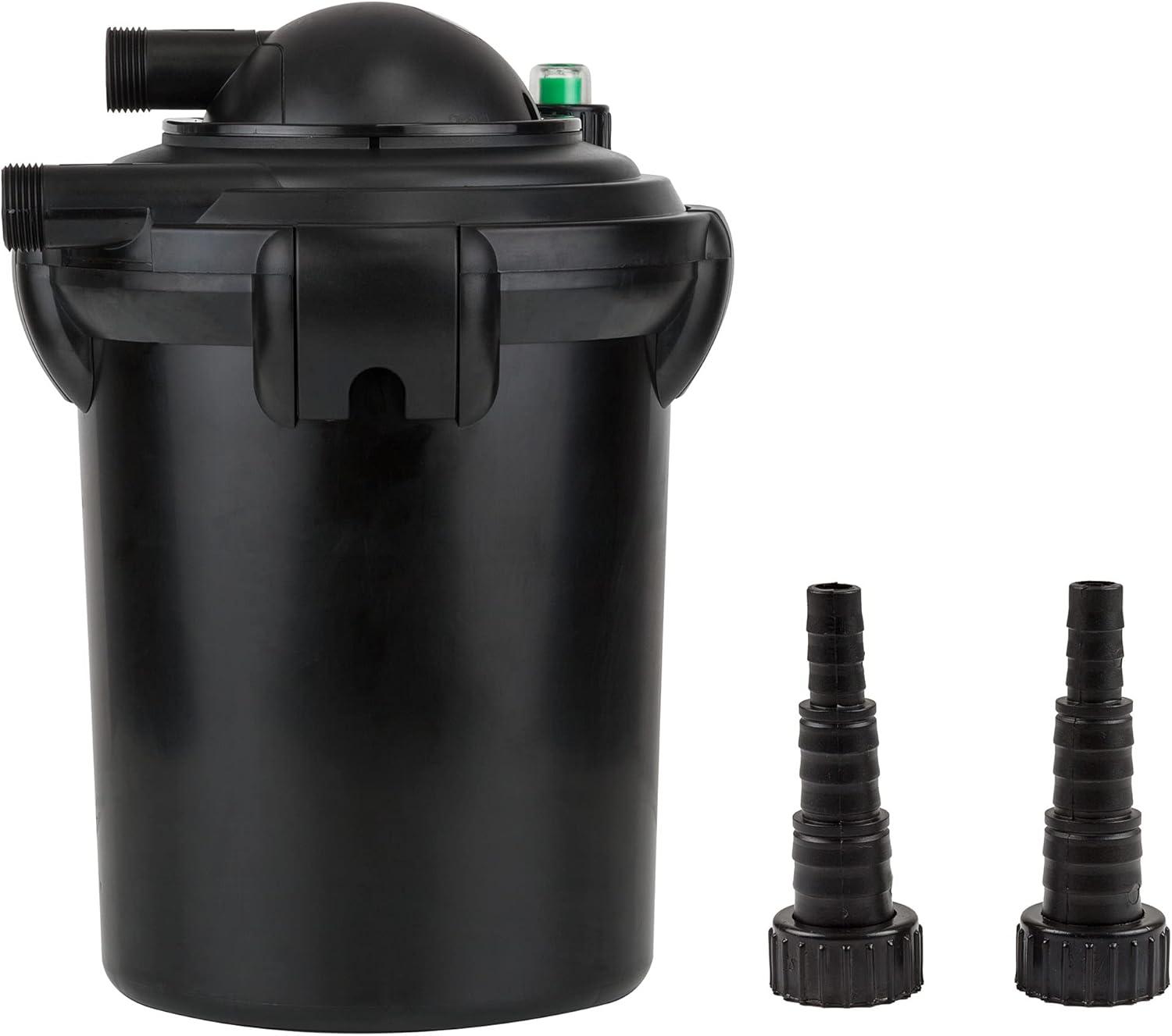 Black 15" Bio-Pure Pressure Pond Filter with Indicator