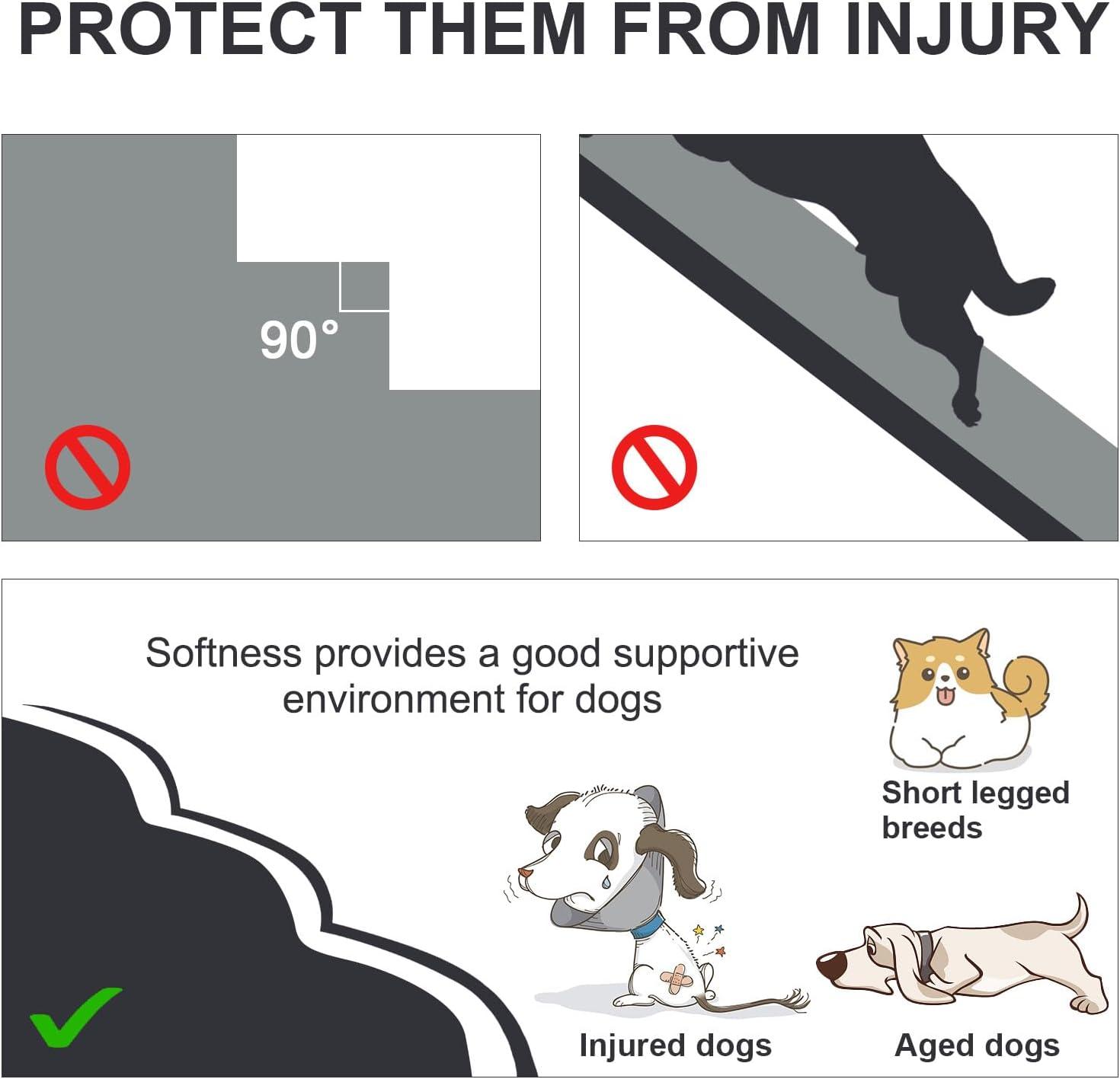 Tucker Murphy Pet™ Dog Stairs Ramps To High Beds And Couch Up To 24'', Dog Step For Small Large Dog With High-Density Foam, 4-Step Pet Stairs With Non-Slip Bottom For Puppy And Cat, Gifts Lint Roller For Dogs