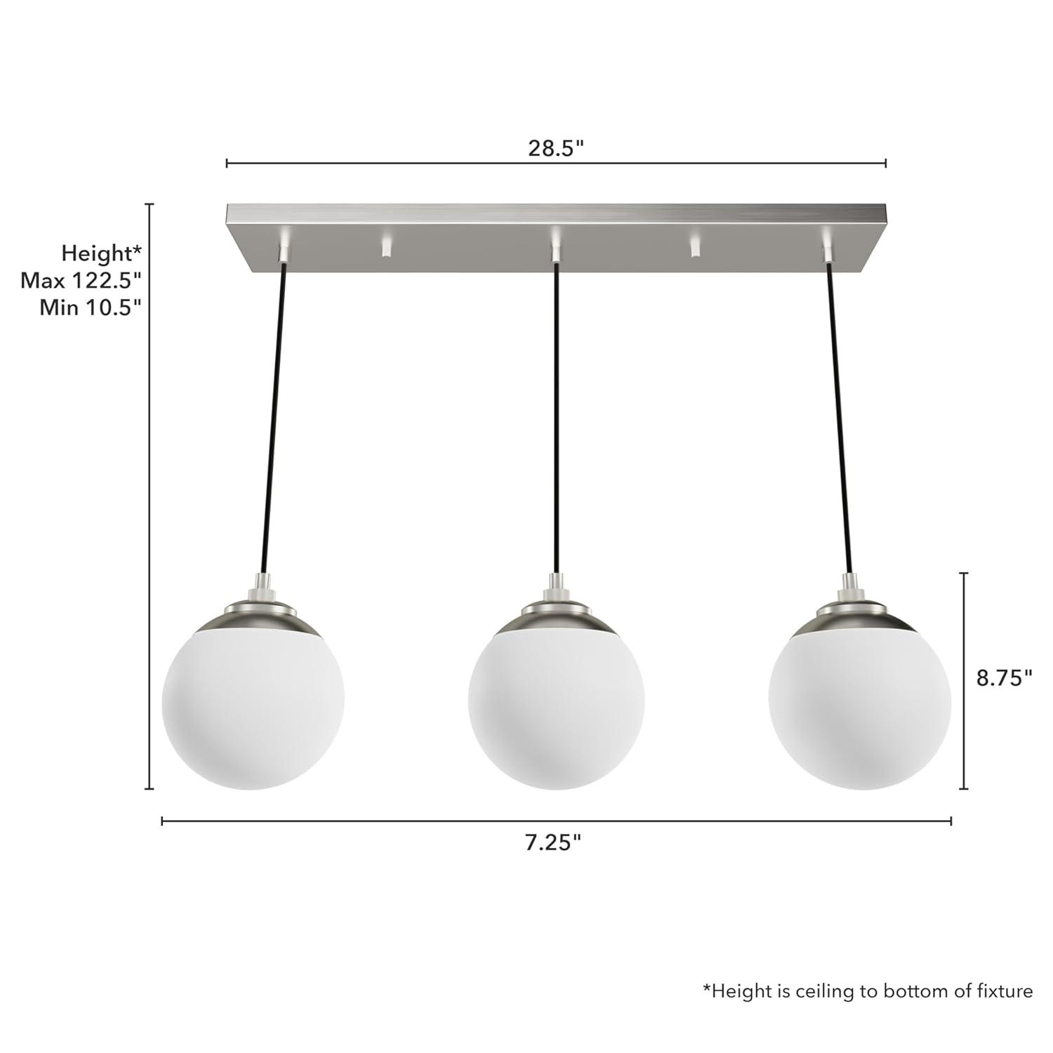 Hunter Fan Hepburn 3 - Light Linear Globe Pendant