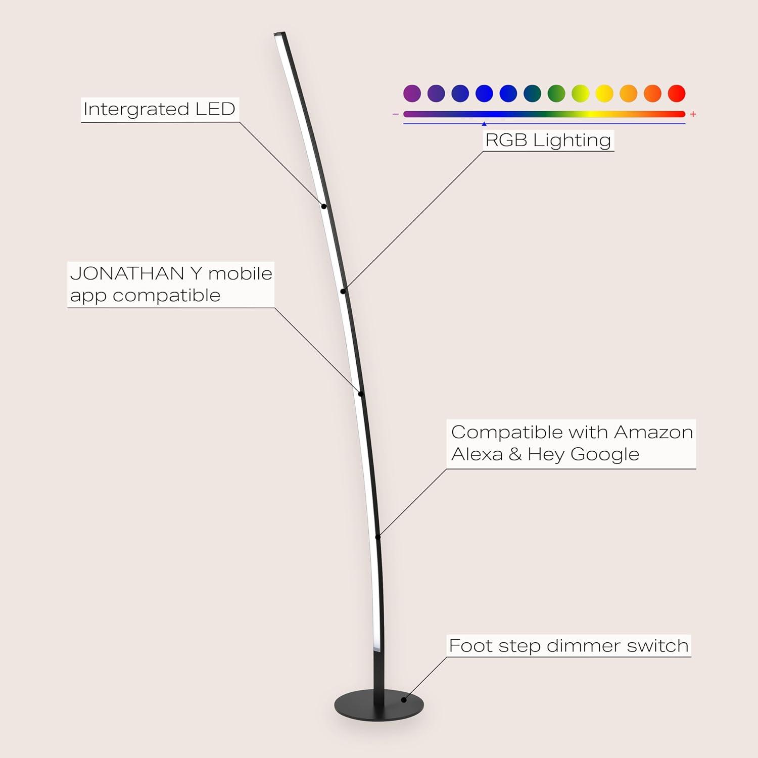 Jonathan Y Malthe 71'' Black LED Novelty Floor Lamp