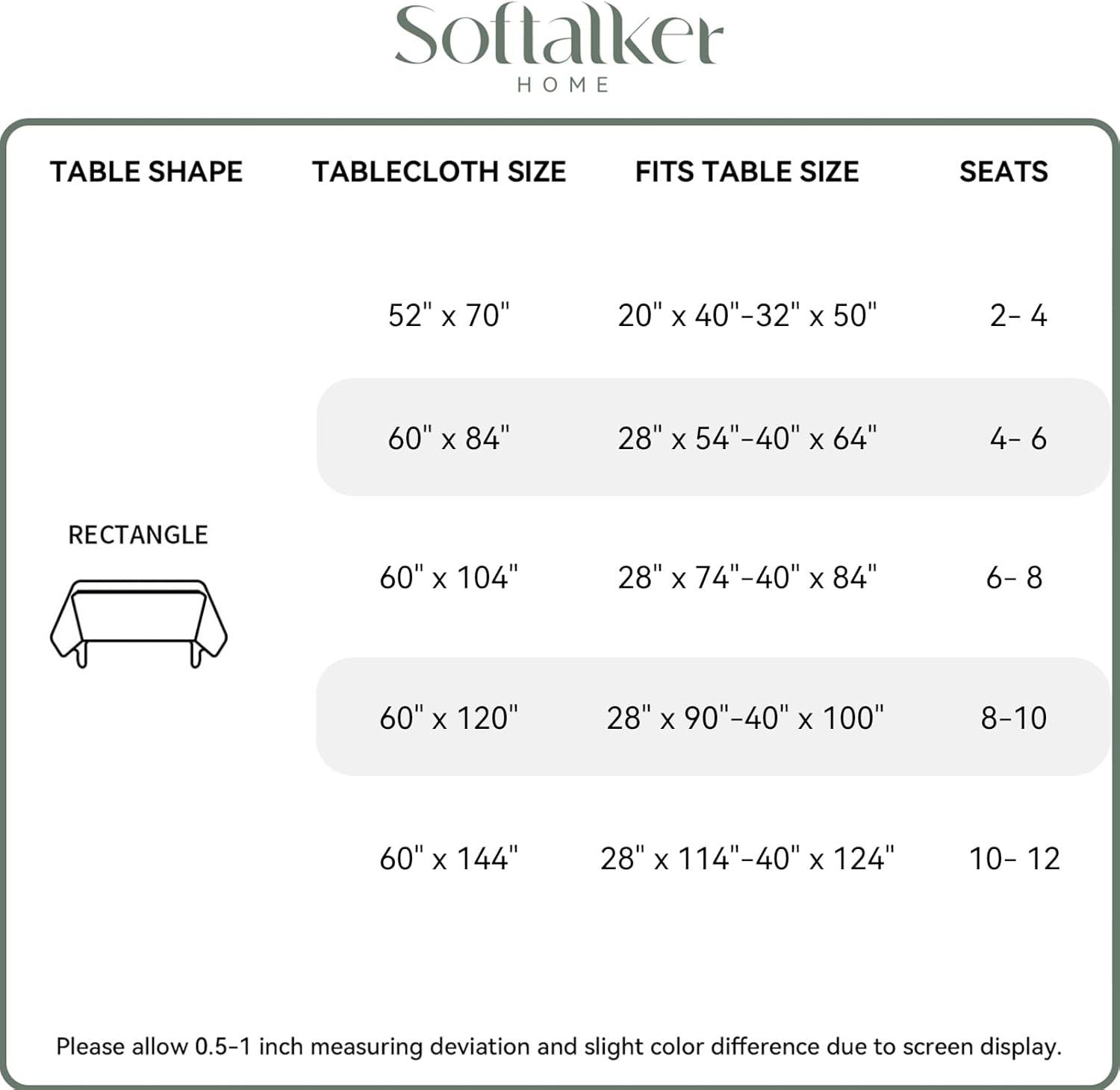 Softalker Linen Textured Rectangle Tablecloth,Waterproof Wipeable Farmhouse Burlap Table Cloth, Stain Resistant Wrinkle Free Table Covers for Kitchen Dining Holiday Party (60 x 84, Red)