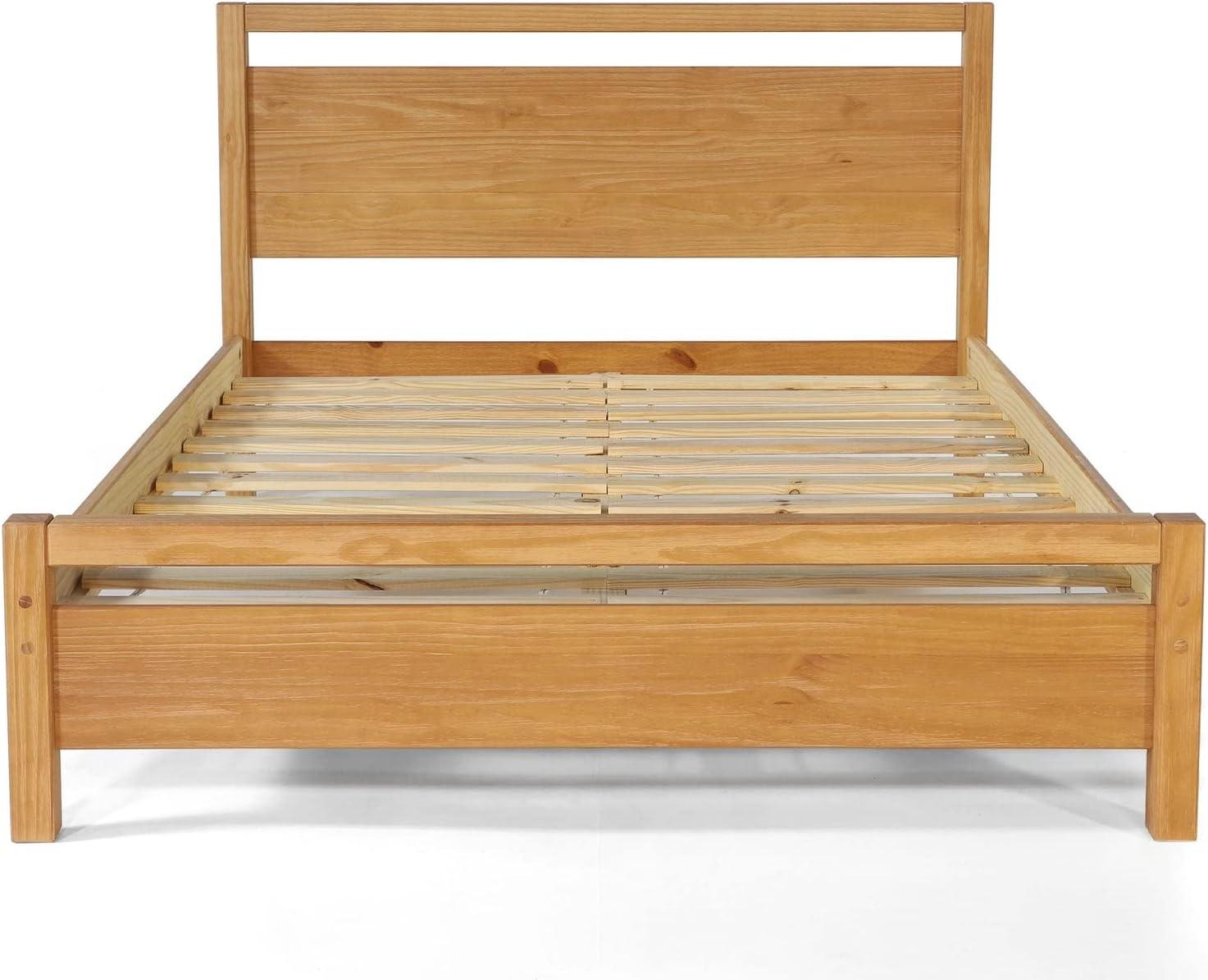 Loft Solid Wood Panel Bed