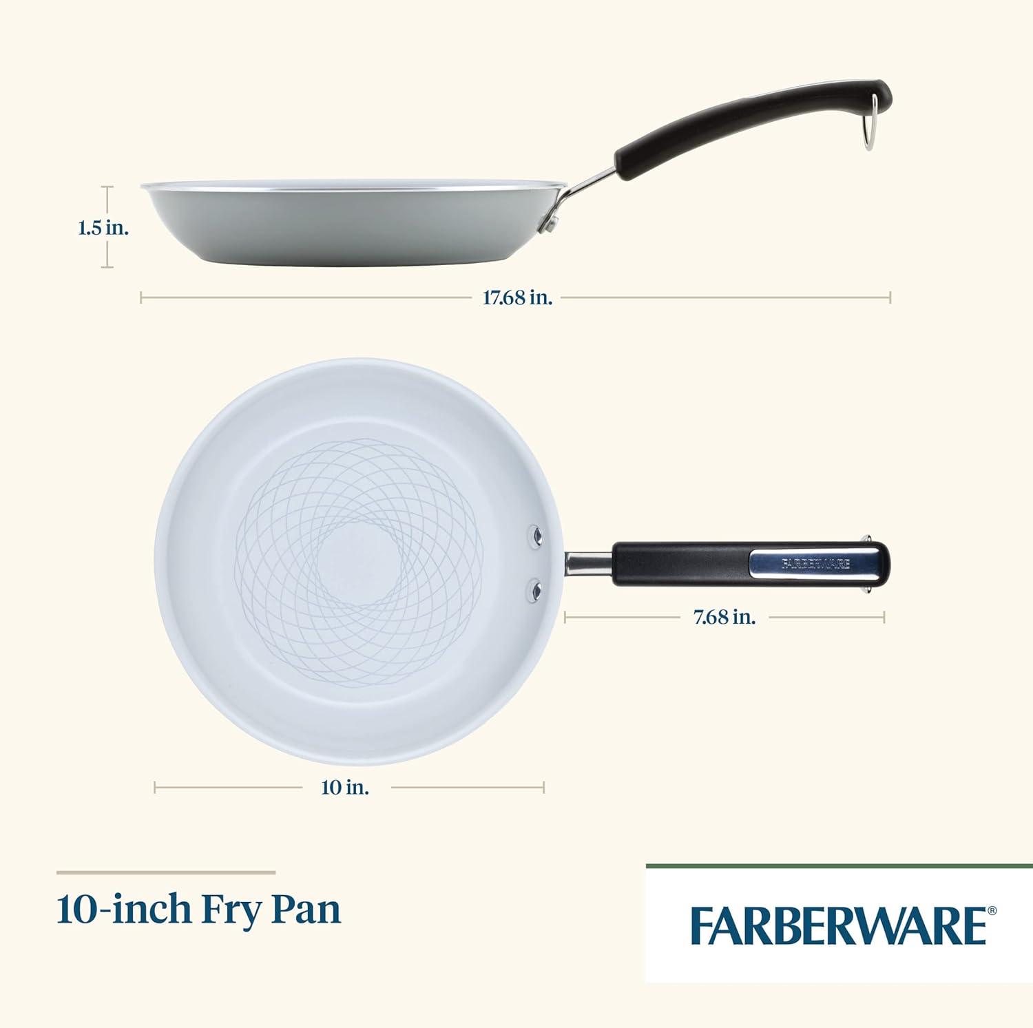 Farberware Eco Advantage Ceramic Nonstick Cookware Pots and Pans Set with Cooking Tools, 13 Piece