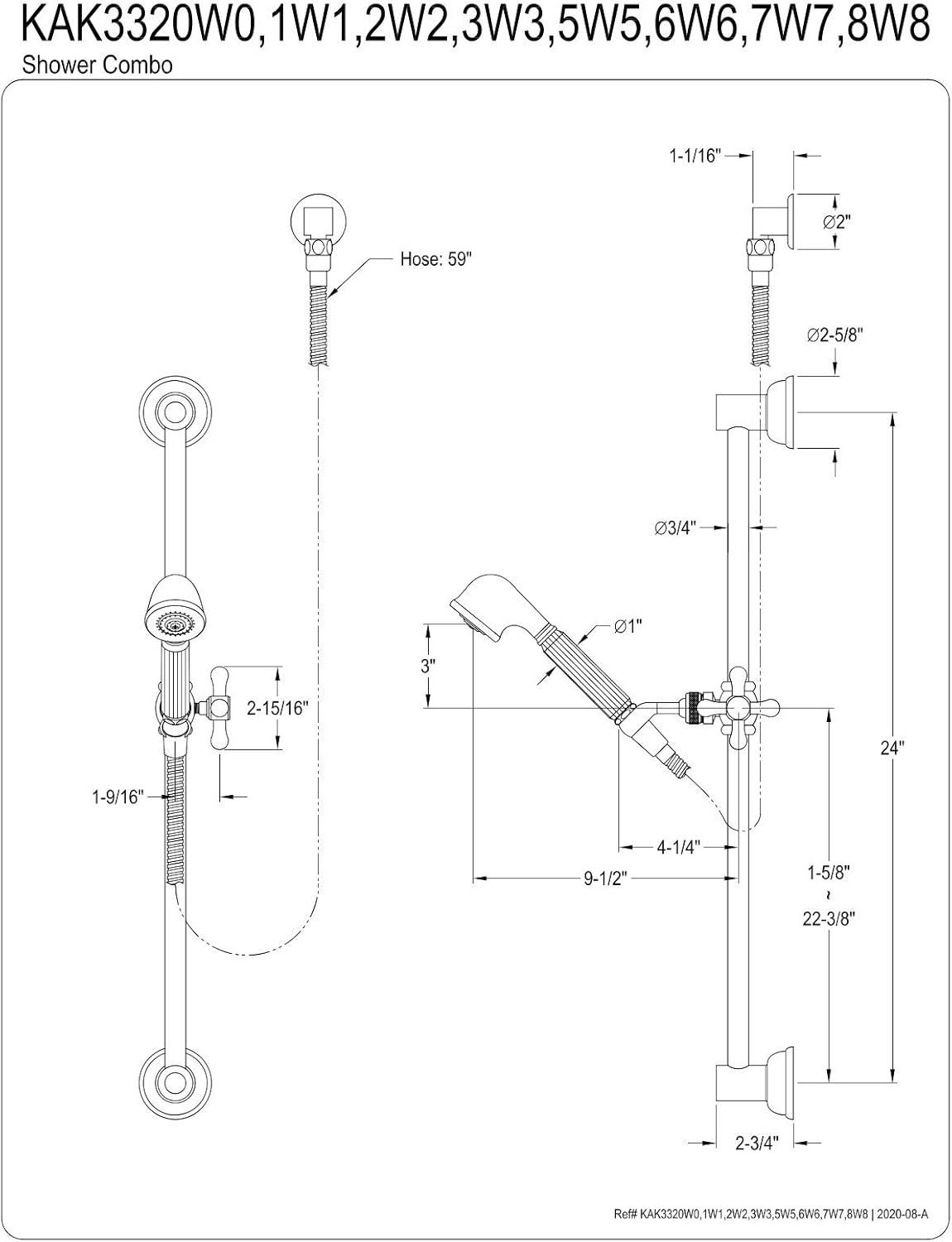 Polished Nickel Adjustable Multi-head Handheld Shower Combo