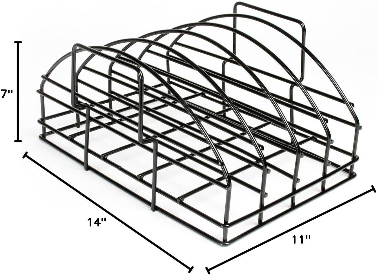 Black Non-Stick Stainless Steel Rib Rack