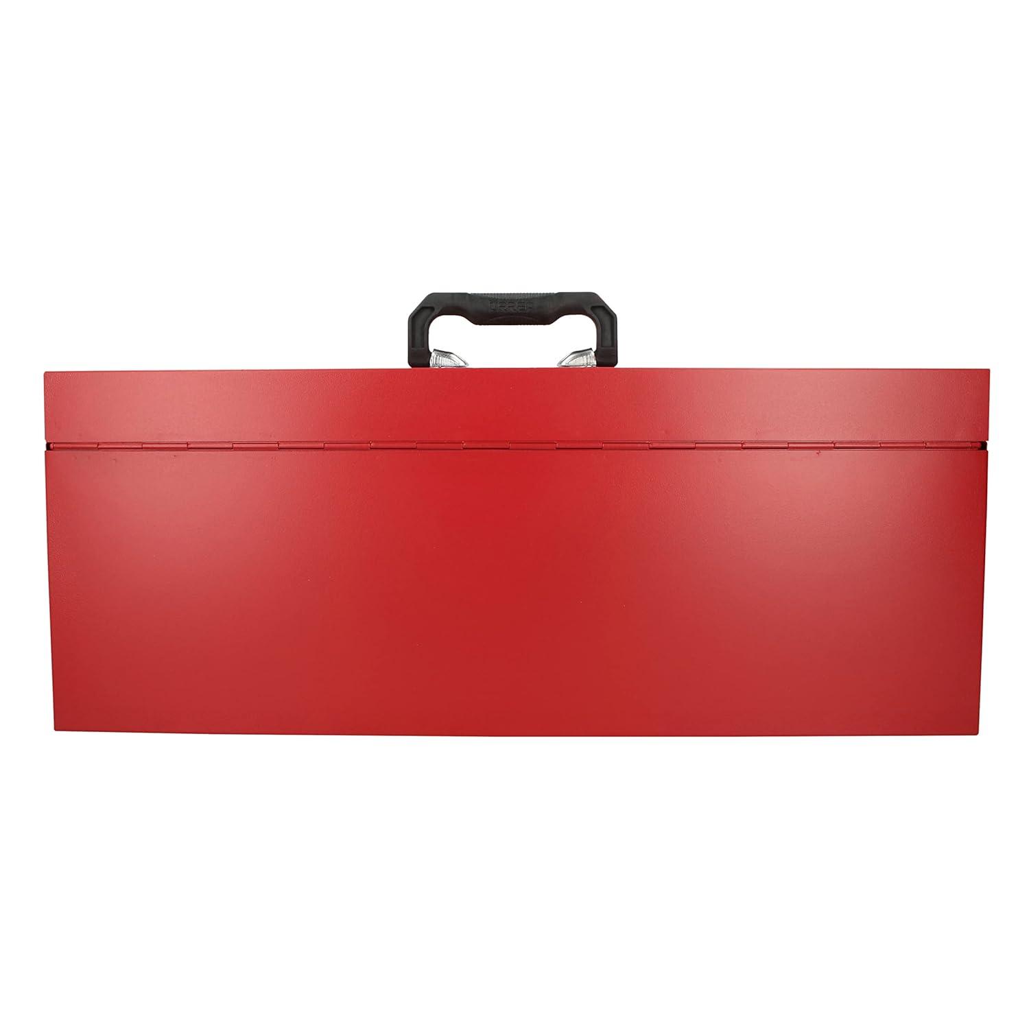Urrea Industrial 25 In Metal Tool Box With Plastic Handle And Metallic Tray
