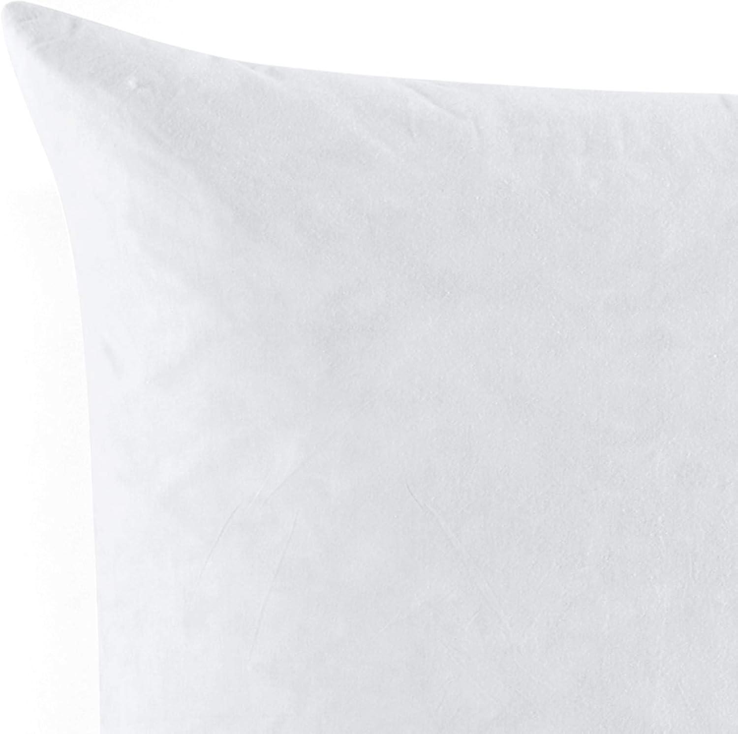 Feather Down with Cotton Insert Throw Pillow Cover White - Lush Décor