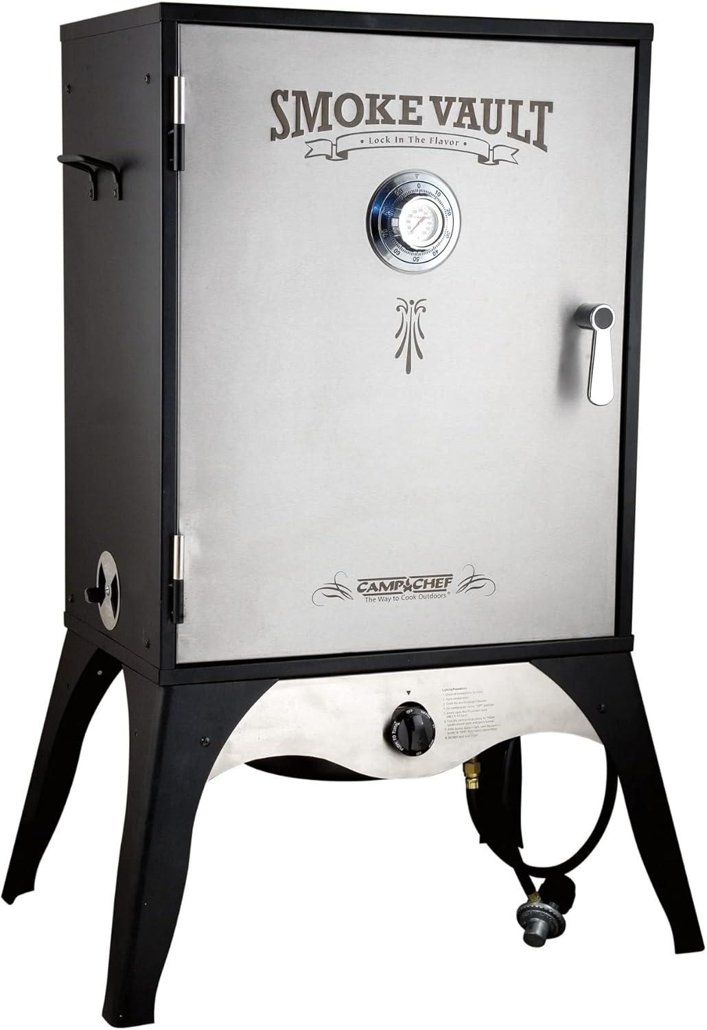 Camp Chef 18" Black and Silver Stainless Steel Propane Meat Smoker