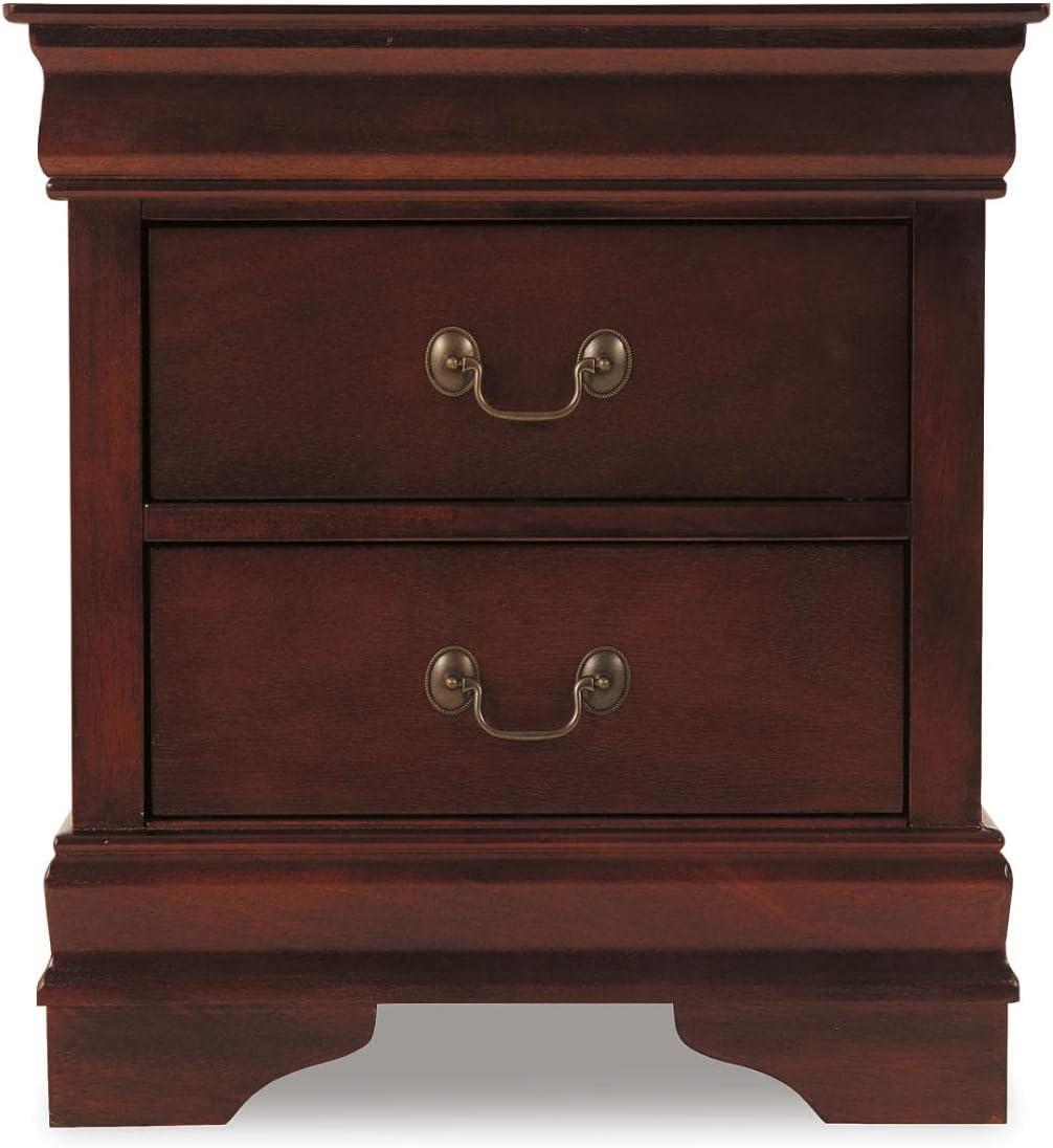 Alisdair Dark Brown Transitional 2-Drawer Nightstand